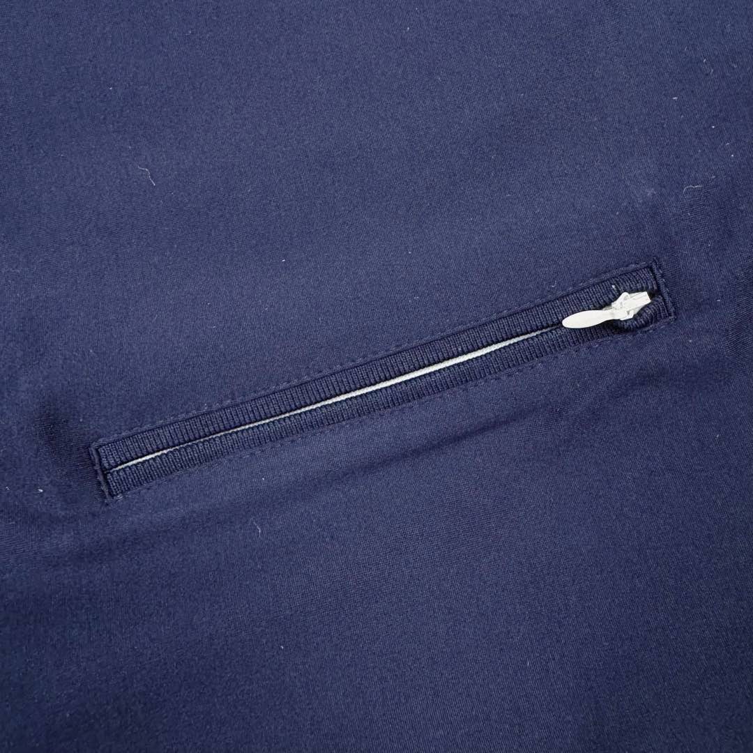 图片[14]-＃GD广顶 MIU MIU 缪缪字母刺绣徽标拉链高领长袖夹克外套 女款 蓝色 面料采用定制醋酸混纺锦纶运动面料 刺绣采用日本百联达绣花非常饱满立体 拉链全部定制隐藏式拉链 螺纹面料同缸生产定染 内里包边无缝做法 非常百搭的运动外套 这款有拼白色 面料做了顶级固色处理 100度开水浸泡不褪色 尺码：36 38 40 42-选品中心