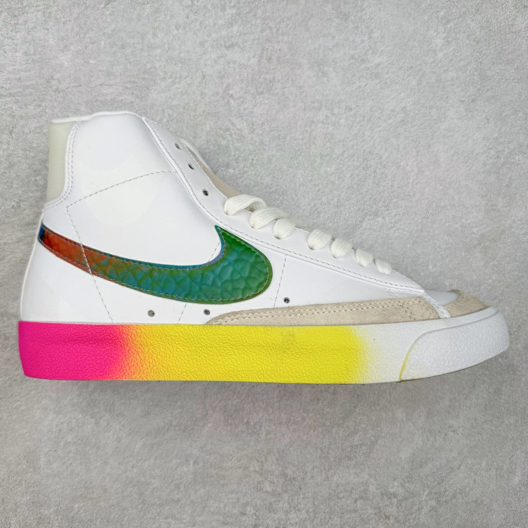 图片[8]-＃福利特价 NK Blazer Mid \’1977 Vintage WE 经典开拓者高帮百搭休闲运动板鞋 浓郁的复古造型 Blazer Mid 同样拥有着许多球鞋玩家的喜爱。近日一款多彩新品曝光，不同于熟悉的素雅气氛，强烈的视觉对撞，令人眼前一亮！整体鞋身辅以柔软的荔枝皮打造，内外均采用鲜明的撞色示人。黄、蓝、绿、红的对称刻画，加之细节轮廓的色调勾勒，活力满载的夏日清爽气息扑面而来，上脚想必也会为你带来超高的回头率表现。尺码：36 36.5 37.5 38 38.5 39 40 40.5 41 42 42.5 43 44 44.5 45-选品中心