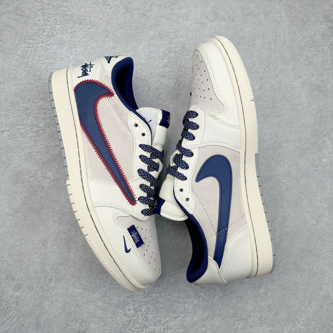 图片[3]-Air Jordan AJ1 Low 低帮系列定制配色 SJ2068-134 原厂内置气垫魔块 A模大底 头层小牛皮 鞋舌AJ原厂专用牛津布+AJ专用反口珍珠布+原厂无杂质高弹内里海棉+特殊封边弹力鞋带 尺码：36 36.5 37.5 38 38.5 39 40 40.5 41 42 42.5 43 44 44.5 45 46-选品中心