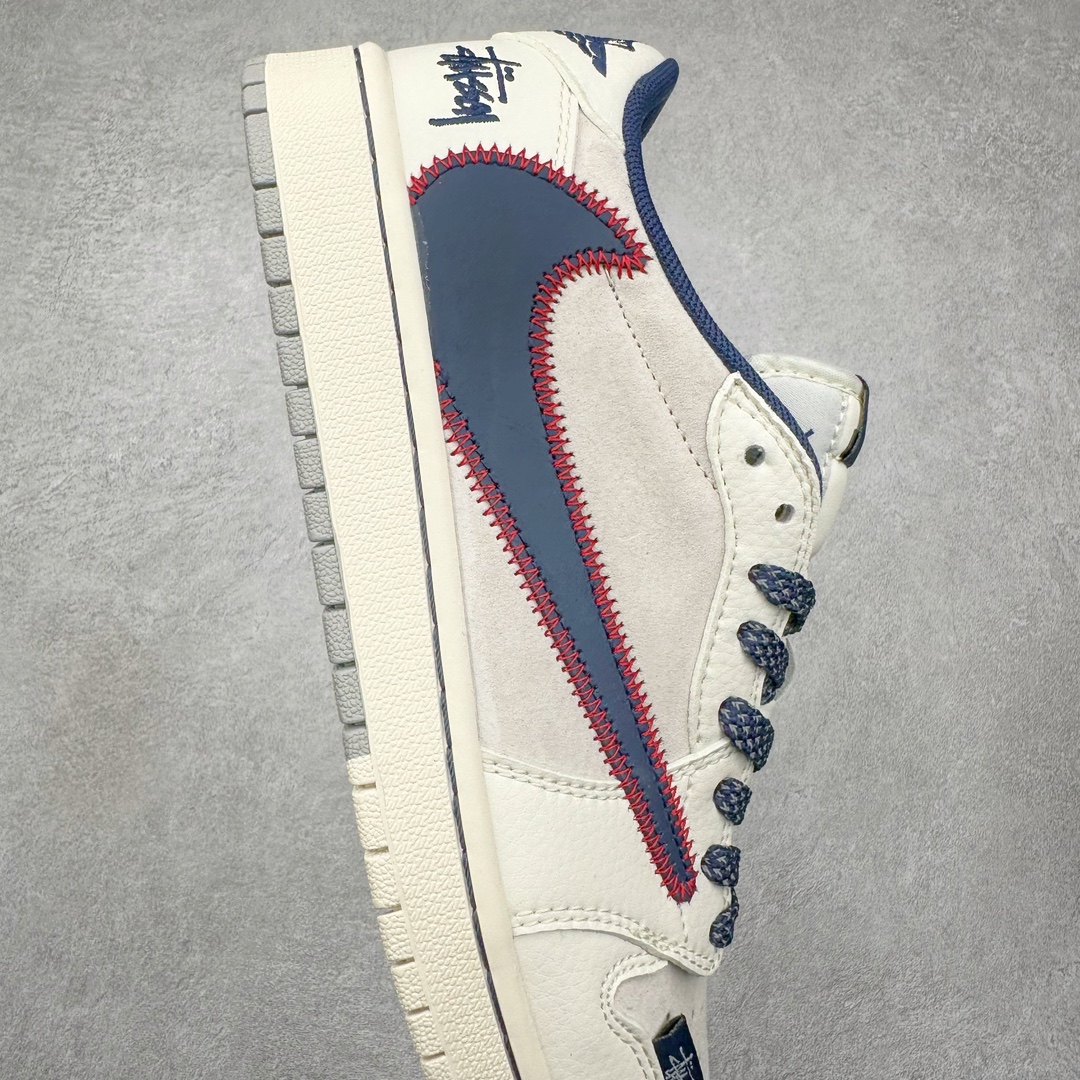 图片[6]-Air Jordan AJ1 Low 低帮系列定制配色 SJ2068-134 原厂内置气垫魔块 A模大底 头层小牛皮 鞋舌AJ原厂专用牛津布+AJ专用反口珍珠布+原厂无杂质高弹内里海棉+特殊封边弹力鞋带 尺码：36 36.5 37.5 38 38.5 39 40 40.5 41 42 42.5 43 44 44.5 45 46-选品中心