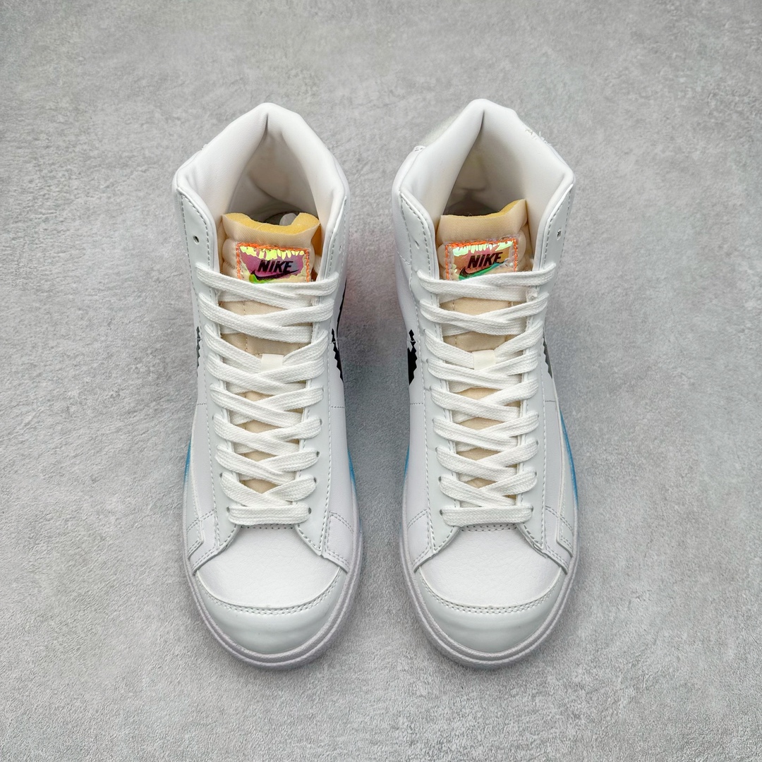 图片[2]-＃福利特价 NK Blazer Mid \’1977 Vintage WE 经典开拓者高帮百搭休闲运动板鞋 浓郁的复古造型 Blazer Mid 同样拥有着许多球鞋玩家的喜爱。近日一款多彩新品曝光，不同于熟悉的素雅气氛，强烈的视觉对撞，令人眼前一亮！整体鞋身辅以柔软的荔枝皮打造，内外均采用鲜明的撞色示人。黄、蓝、绿、红的对称刻画，加之细节轮廓的色调勾勒，活力满载的夏日清爽气息扑面而来，上脚想必也会为你带来超高的回头率表现。尺码：36 36.5 37.5 38 38.5 39 40 40.5 41 42 42.5 43 44 44.5 45-选品中心