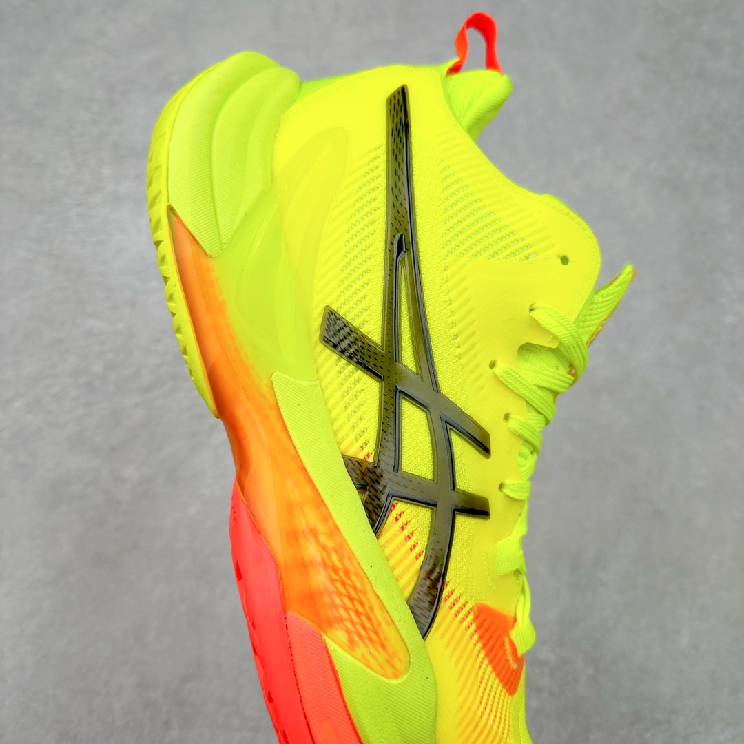 图片[6]-Asics Metarise 2 Paris 亚瑟士减震助弹防滑排球鞋 脚后跟搭载后跟稳定 将启动时的横向力化解成纵向力 帮助运动员起跳 中底采用了FLYTEFOAM和FLYTEFOAM PROPEL中底 增加了中底的厚度 提供了更加良好的缓震和回弹性 鞋底的RISETRUSS稳定片 提供稳定的同时可以提高脚步的灵活度 鞋面采用网眼和PU薄膜结合 兼具了鞋款的轻量性和透气性 DYNAWRAP结构 提供良好的包裹性 使脚部更加稳固 FLYTEFOAM PROPEL中底科技 兼顾轻量性和回弹性 让球员起跳后的落地更加柔软舒适 网眼鞋面 穿着舒适 提供良好的透气性 延伸至前掌的RISETRUSS科技 增加推进效果 提供良好的稳定性 NON MAEKING无痕橡胶设计 减少对木地板的损伤 尺码：36 37 37.5 38 39 39.5 40.5 41.5 42 42.5 43.5 44 44.5 45-选品中心