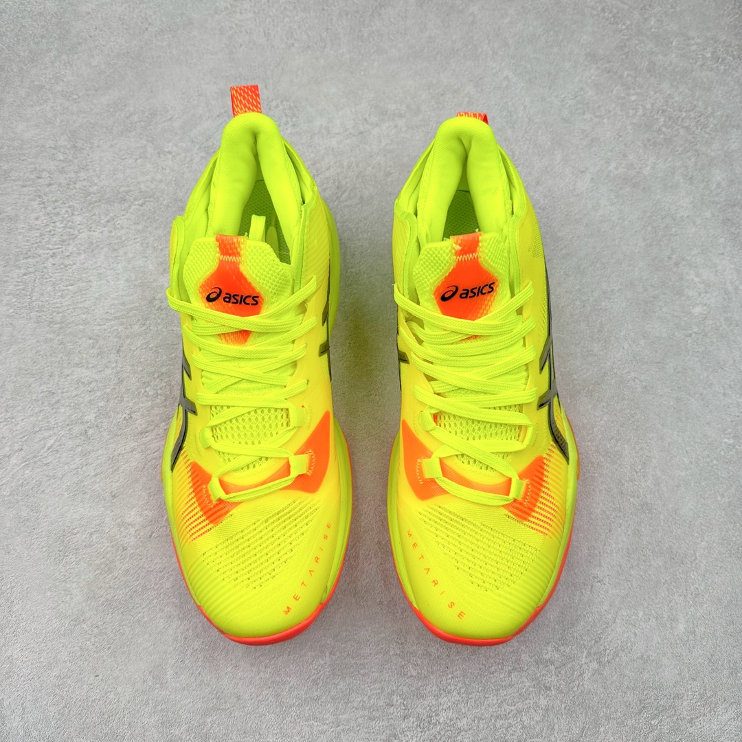 图片[2]-Asics Metarise 2 Paris 亚瑟士减震助弹防滑排球鞋 脚后跟搭载后跟稳定 将启动时的横向力化解成纵向力 帮助运动员起跳 中底采用了FLYTEFOAM和FLYTEFOAM PROPEL中底 增加了中底的厚度 提供了更加良好的缓震和回弹性 鞋底的RISETRUSS稳定片 提供稳定的同时可以提高脚步的灵活度 鞋面采用网眼和PU薄膜结合 兼具了鞋款的轻量性和透气性 DYNAWRAP结构 提供良好的包裹性 使脚部更加稳固 FLYTEFOAM PROPEL中底科技 兼顾轻量性和回弹性 让球员起跳后的落地更加柔软舒适 网眼鞋面 穿着舒适 提供良好的透气性 延伸至前掌的RISETRUSS科技 增加推进效果 提供良好的稳定性 NON MAEKING无痕橡胶设计 减少对木地板的损伤 尺码：36 37 37.5 38 39 39.5 40.5 41.5 42 42.5 43.5 44 44.5 45-选品中心