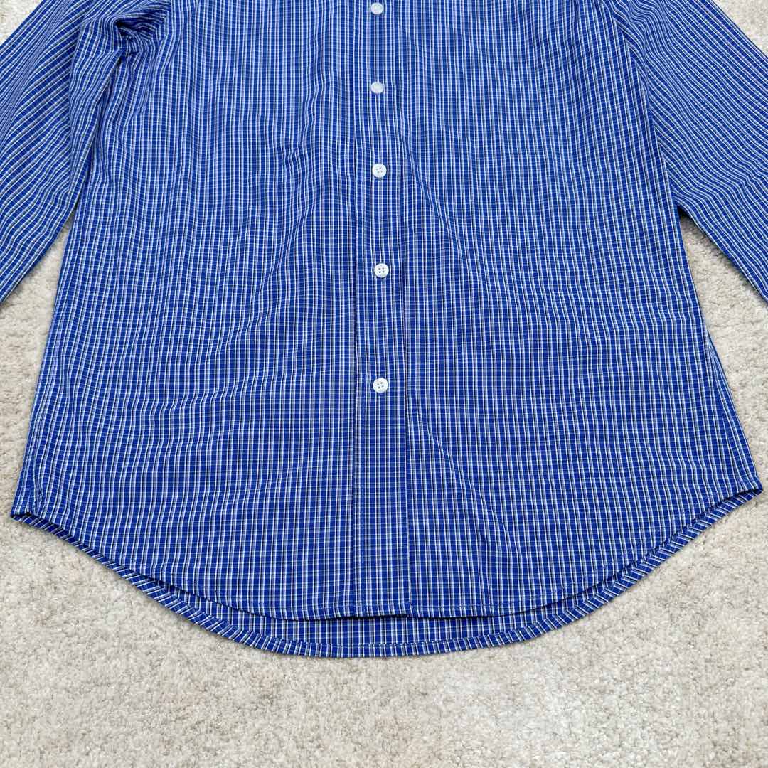 图片[7]-＃GD广顶 MIU MIU SS24 缪缪格纹字母刺绣落肩单排扣长袖衬衫 宝石蓝 面料采用40支加厚天丝混纺面料，非常昂贵比常规衬衫更厚更有质感、市面版本均比我们这个薄一倍，单价差了一半，纽扣采用天然贝母纽扣，绣花为日本百联达刺绣、此款袖口为散口设计并非瑕疵！内里所有细节全部无缝包股、工价非常高昂，品质完美！此款不挑男女做了6个尺码、适合全部人群！尺码：36 38 40 42 44 46-选品中心