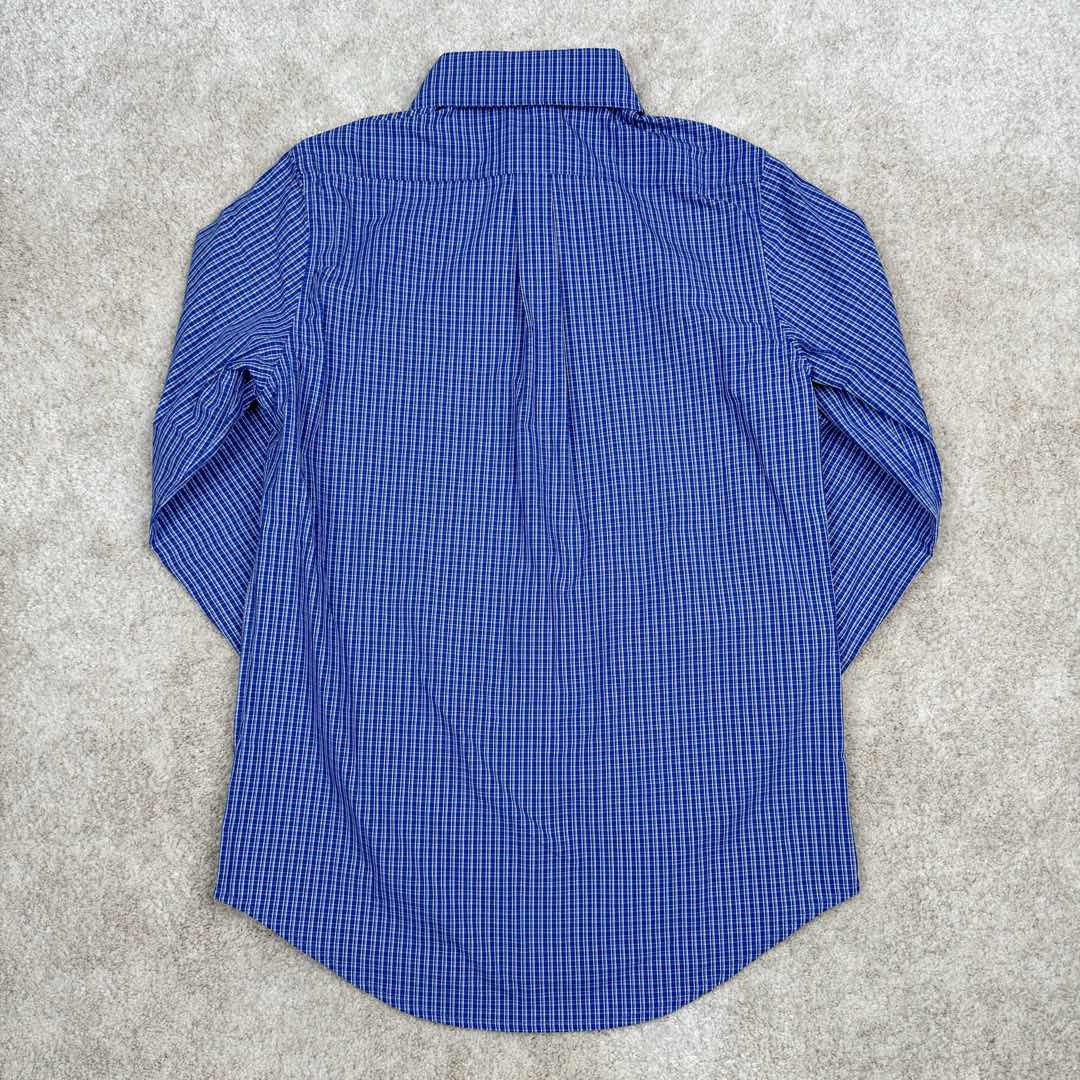 图片[3]-＃GD广顶 MIU MIU SS24 缪缪格纹字母刺绣落肩单排扣长袖衬衫 宝石蓝 面料采用40支加厚天丝混纺面料，非常昂贵比常规衬衫更厚更有质感、市面版本均比我们这个薄一倍，单价差了一半，纽扣采用天然贝母纽扣，绣花为日本百联达刺绣、此款袖口为散口设计并非瑕疵！内里所有细节全部无缝包股、工价非常高昂，品质完美！此款不挑男女做了6个尺码、适合全部人群！尺码：36 38 40 42 44 46-选品中心