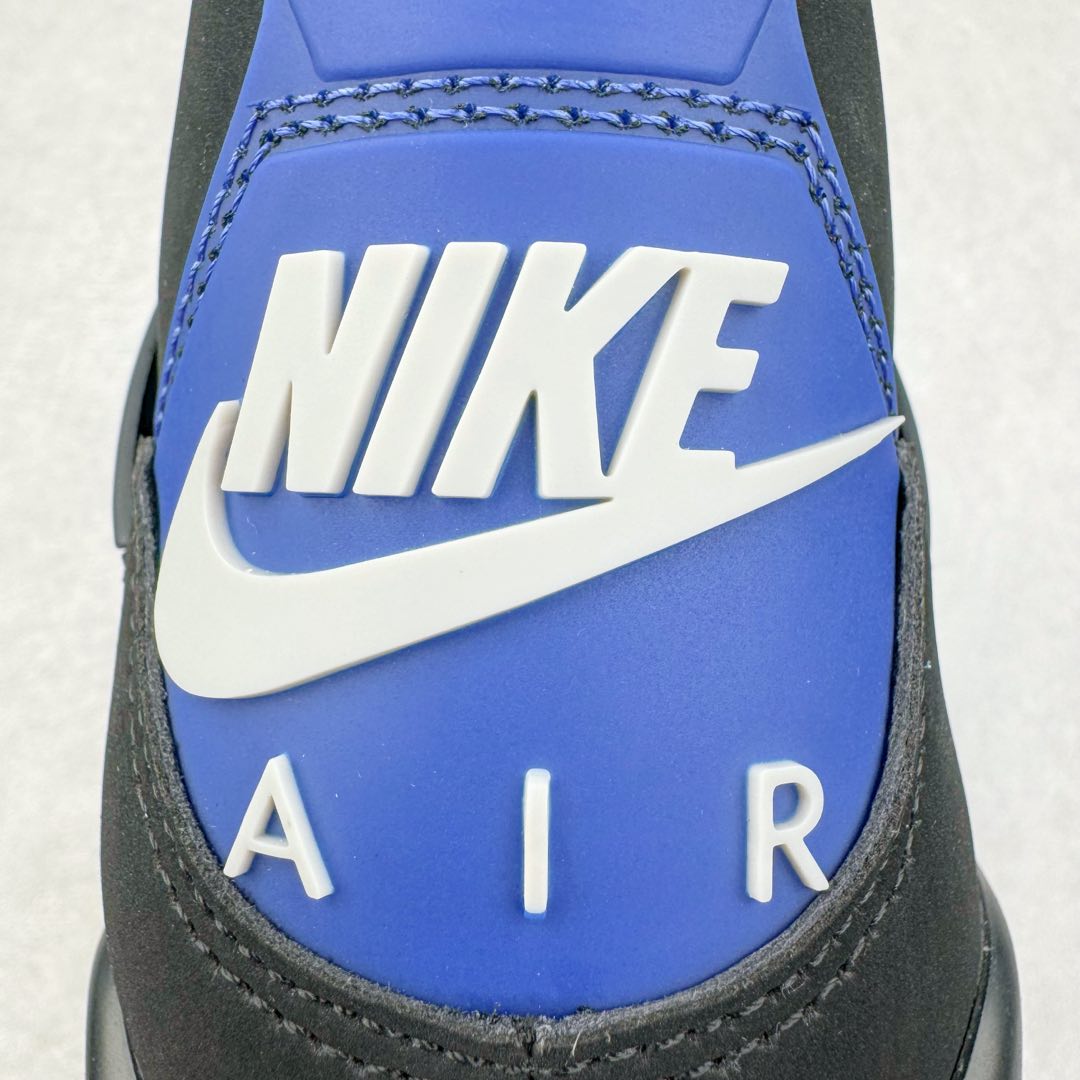 图片[16]-＃KZ神版 Air Jordan AJ4 Rare Air Laser 黑蓝红 FV5029-003 独家外贸特供尺码含 45.5 49.5 50.5 国内外口碑最好最推荐的产品 市场中端王者 亲自操刀耗时半年巨作 全套原纸板楦头开发 确保原汁原味 完美呈现四代版型 一比一鞋头弧度高度鞋身弧度 此版本只针对中端市场 皮料材质有所更替 其他数据细节工艺流程均保持一致 绝不口嗨 细节品控鞋型随意秒杀市面3XX 4XX 原厂TPU网格鞋带扣 正确内里网布 菱角分明不变形无多余毛边 柔软性质感一致于原鞋 市场唯一原厂鞋扣模具 背面可见隐藏注塑口 原厂织唛标 原厂飞人电绣工艺 尾指中部跳三针 独家绑鞋带手法 印刷中底布 四线拉帮 米色美纹纸贴合固定 进口港宝加持 后跟自然饱满 全鞋荧光划线卡点 追求极致完美 每一双都是工艺品 多重QC质检 超越公司货的品控标准 实实在在的免检产品 尺码：40 40.5 41 42 42.5 43 44 44.5 45 45.5 46 47.5 48.5 49.5 50.5-选品中心