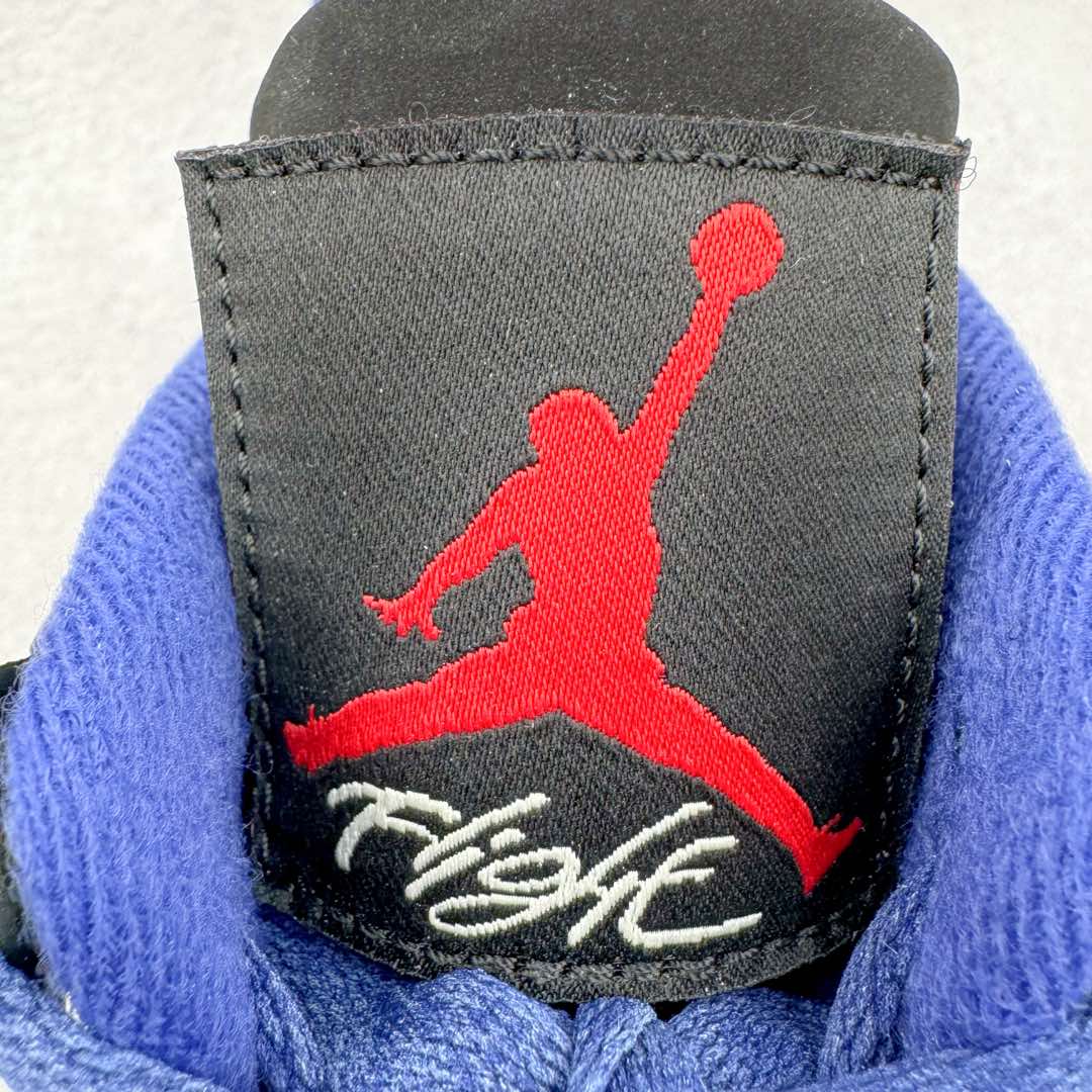 图片[14]-＃KZ神版 Air Jordan AJ4 Rare Air Laser 黑蓝红 FV5029-003 独家外贸特供尺码含 45.5 49.5 50.5 国内外口碑最好最推荐的产品 市场中端王者 亲自操刀耗时半年巨作 全套原纸板楦头开发 确保原汁原味 完美呈现四代版型 一比一鞋头弧度高度鞋身弧度 此版本只针对中端市场 皮料材质有所更替 其他数据细节工艺流程均保持一致 绝不口嗨 细节品控鞋型随意秒杀市面3XX 4XX 原厂TPU网格鞋带扣 正确内里网布 菱角分明不变形无多余毛边 柔软性质感一致于原鞋 市场唯一原厂鞋扣模具 背面可见隐藏注塑口 原厂织唛标 原厂飞人电绣工艺 尾指中部跳三针 独家绑鞋带手法 印刷中底布 四线拉帮 米色美纹纸贴合固定 进口港宝加持 后跟自然饱满 全鞋荧光划线卡点 追求极致完美 每一双都是工艺品 多重QC质检 超越公司货的品控标准 实实在在的免检产品 尺码：40 40.5 41 42 42.5 43 44 44.5 45 45.5 46 47.5 48.5 49.5 50.5-选品中心