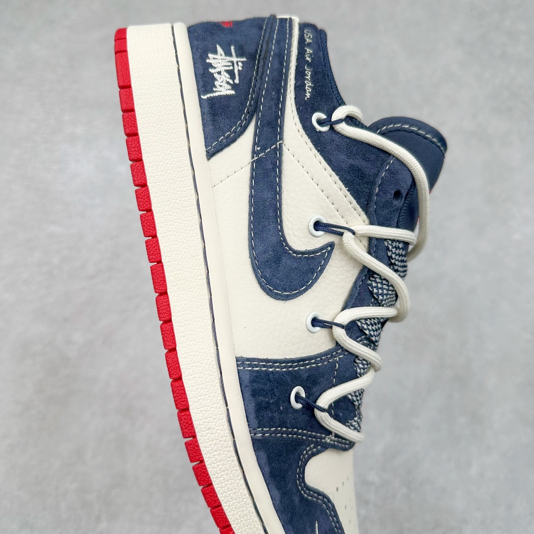 图片[6]-Air Jordan AJ1 Low 低帮系列定制配色 SJ9950-049 原厂内置气垫魔块 A模大底 头层小牛皮 鞋舌AJ原厂专用牛津布+AJ专用反口珍珠布+原厂无杂质高弹内里海棉+特殊封边弹力鞋带 尺码：36 36.5 37.5 38 38.5 39 40 40.5 41 42 42.5 43 44 44.5 45 46-选品中心