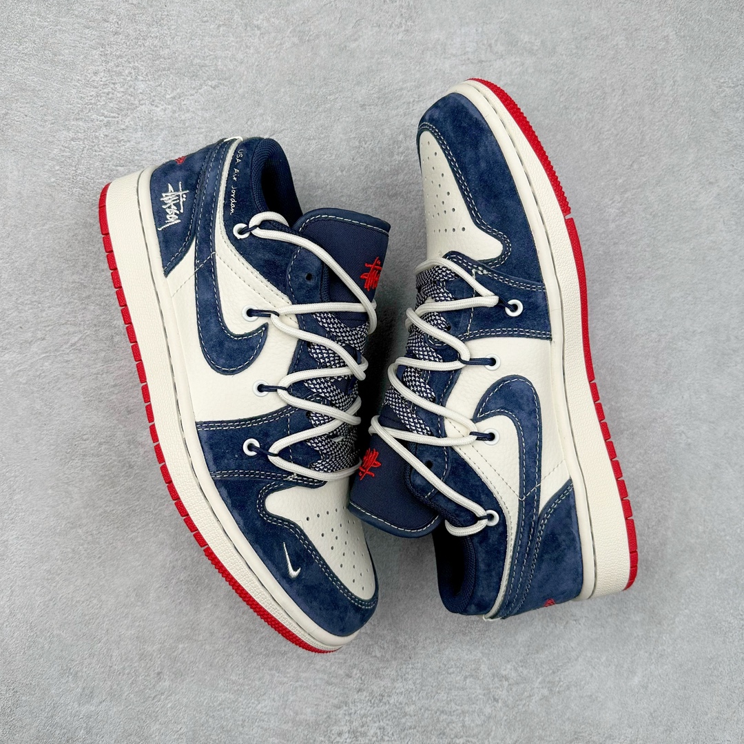 图片[3]-Air Jordan AJ1 Low 低帮系列定制配色 SJ9950-049 原厂内置气垫魔块 A模大底 头层小牛皮 鞋舌AJ原厂专用牛津布+AJ专用反口珍珠布+原厂无杂质高弹内里海棉+特殊封边弹力鞋带 尺码：36 36.5 37.5 38 38.5 39 40 40.5 41 42 42.5 43 44 44.5 45 46-选品中心