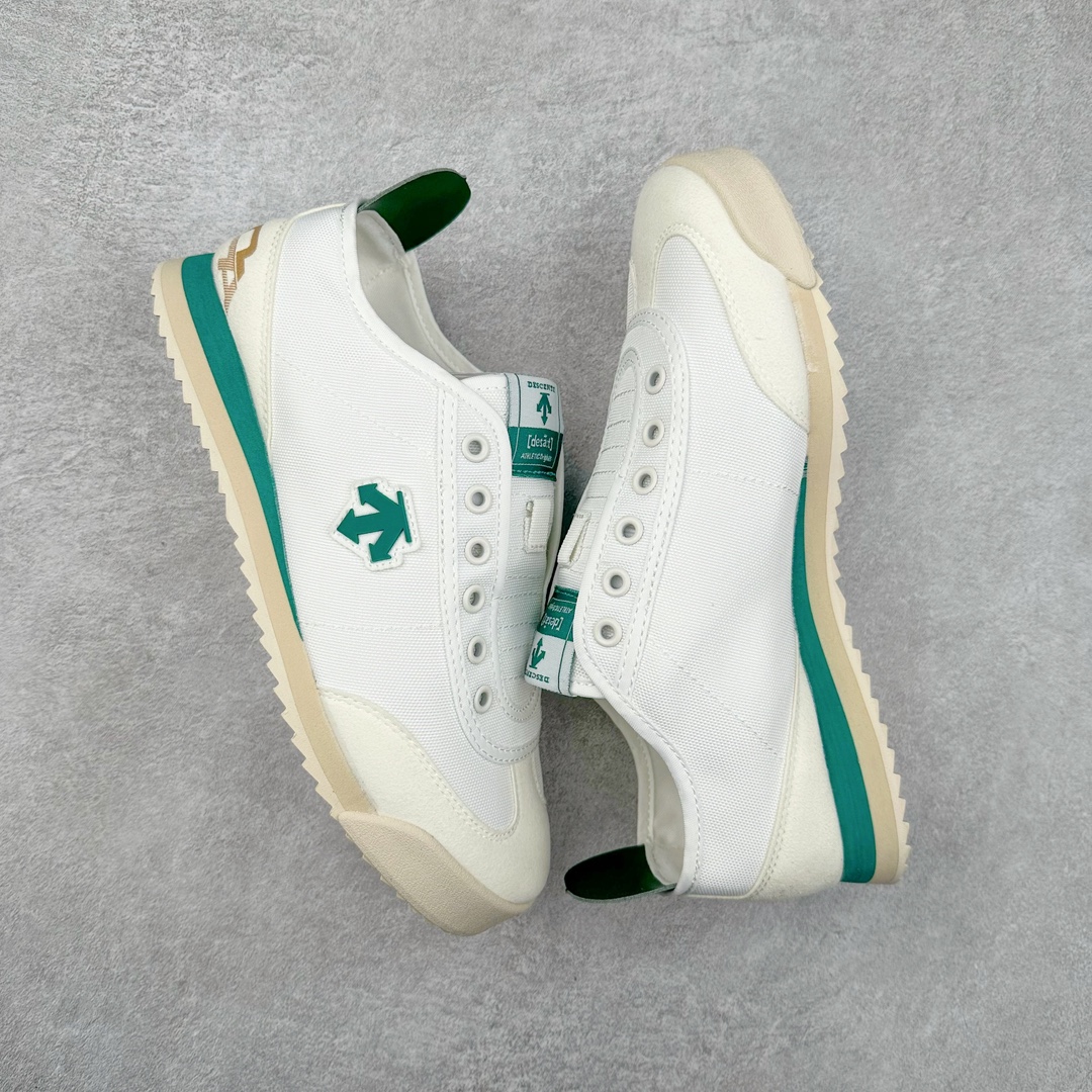 图片[3]-＃绿X/GX 福利特价 DESCENTE CHRON 迪桑特复古运动一脚蹬帆布鞋透气休闲鞋 轻松方便的一脚蹬设计 搭配轻质弹性鞋底 脚感舒适 简洁的帆布鞋面设计适用于多场景穿搭 尺码：36 36.5 37.5 38 38.5 39 40 40.5 41 42 42.5 43 44 44.5 45-选品中心