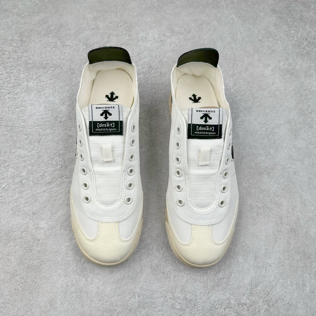 图片[2]-＃绿X/GX 福利特价 DESCENTE CHRON 迪桑特复古运动一脚蹬帆布鞋透气休闲鞋 轻松方便的一脚蹬设计 搭配轻质弹性鞋底 脚感舒适 简洁的帆布鞋面设计适用于多场景穿搭 尺码：36 36.5 37.5 38 38.5 39 40 40.5 41 42 42.5 43 44 44.5 45-选品中心