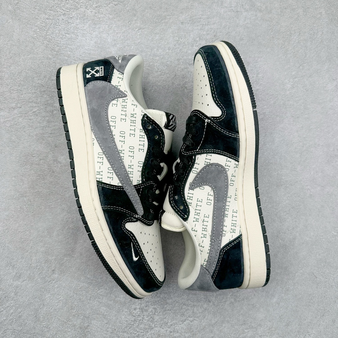 图片[3]-Air Jordan AJ1 Low 低帮系列定制配色 SJ2068-108 原厂内置气垫魔块 A模大底 头层小牛皮 鞋舌AJ原厂专用牛津布+AJ专用反口珍珠布+原厂无杂质高弹内里海棉+特殊封边弹力鞋带 尺码：36 36.5 37.5 38 38.5 39 40 40.5 41 42 42.5 43 44 44.5 45 46-选品中心