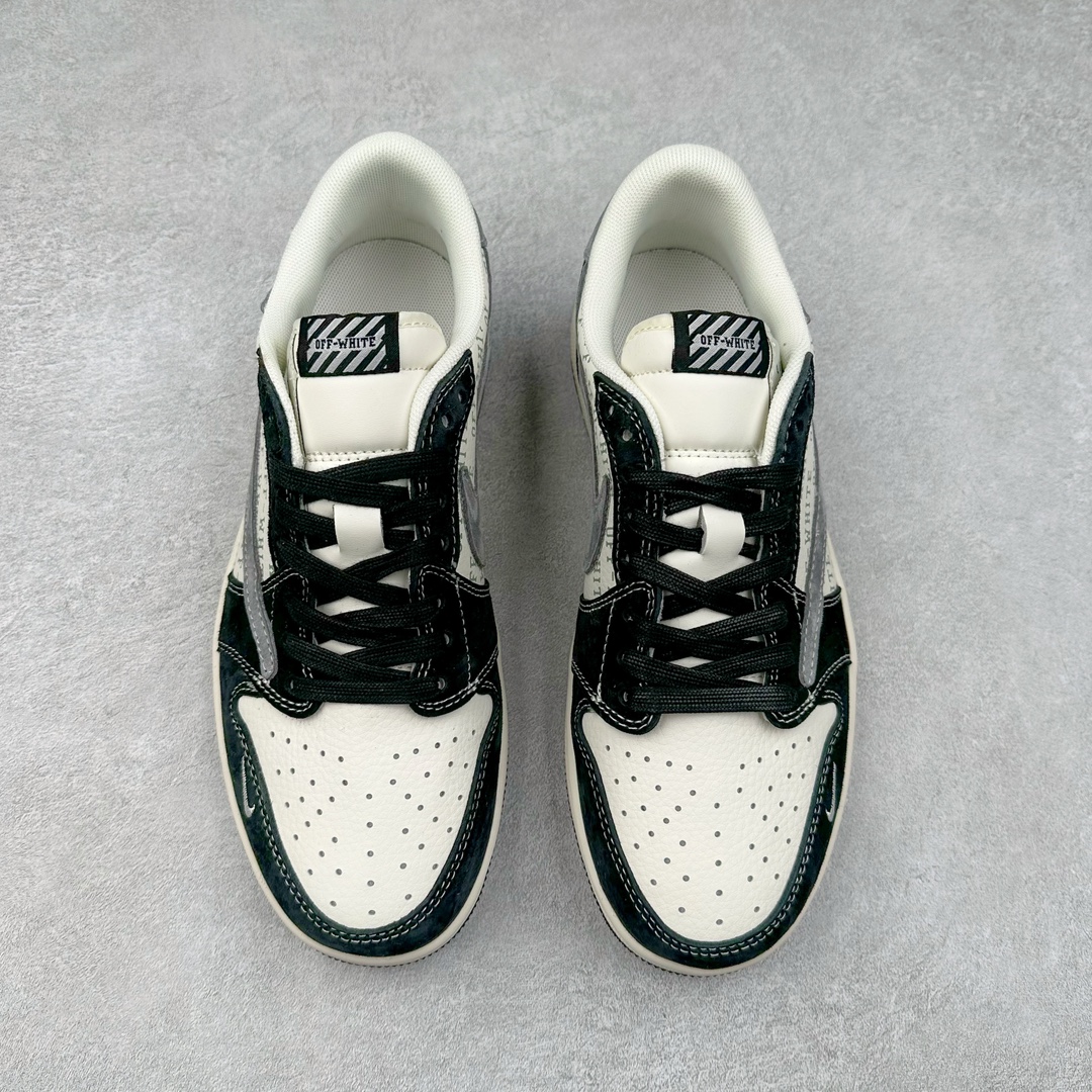 图片[2]-Air Jordan AJ1 Low 低帮系列定制配色 SJ2068-108 原厂内置气垫魔块 A模大底 头层小牛皮 鞋舌AJ原厂专用牛津布+AJ专用反口珍珠布+原厂无杂质高弹内里海棉+特殊封边弹力鞋带 尺码：36 36.5 37.5 38 38.5 39 40 40.5 41 42 42.5 43 44 44.5 45 46-选品中心