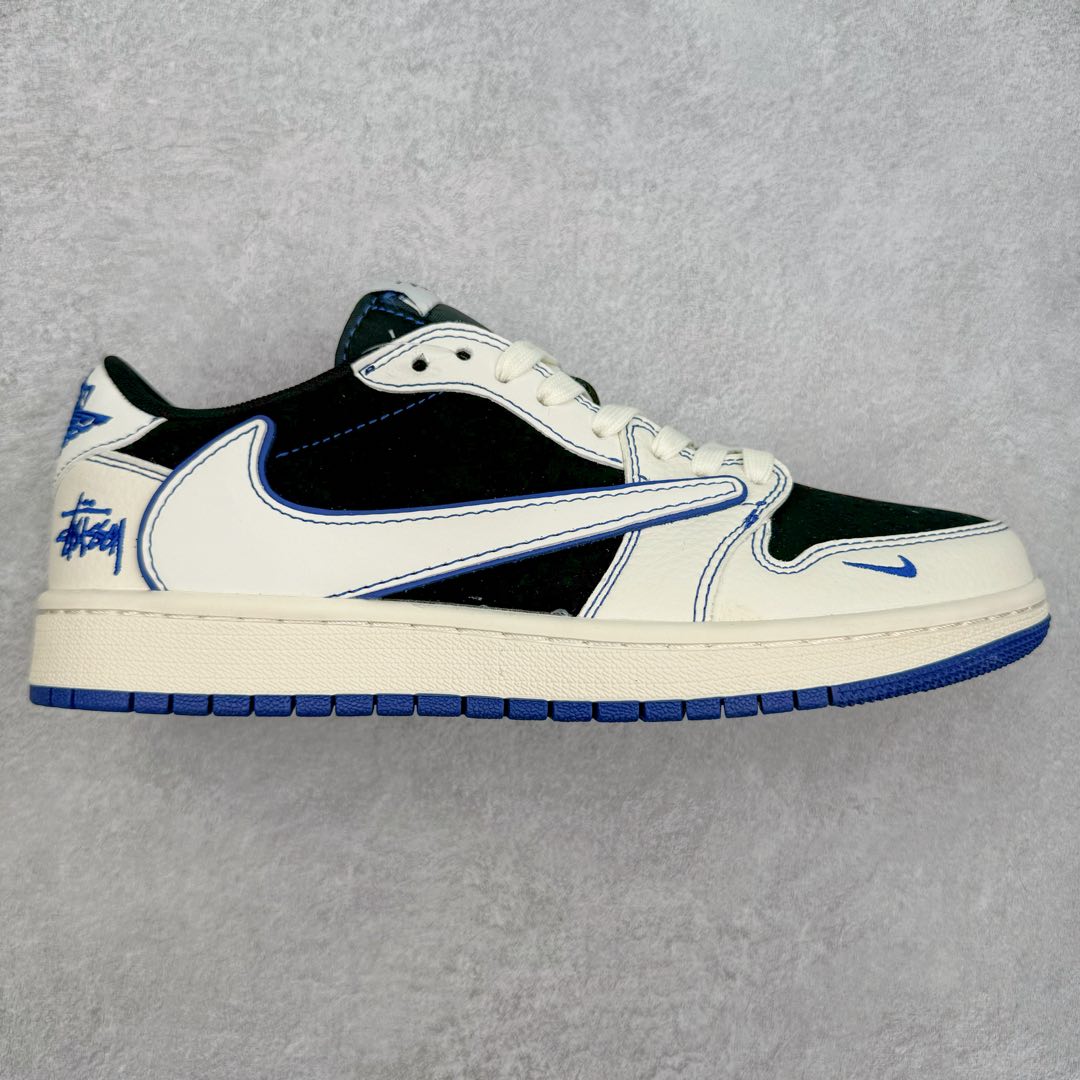 TS x Air Jordan AJ1 Low 倒钩低帮联名定制配色 SJ2068-113 原厂内置气垫魔块 A模大底 头层小牛皮 鞋舌AJ原厂专用牛津布+AJ专用反口珍珠布+原厂无杂质高弹内里海棉+特殊封边弹力鞋带 尺码：36 36.5 37.5 38 38.5 39 40 40.5 41 42 42.5 43 44 44.5 45 46 47.5-选品中心
