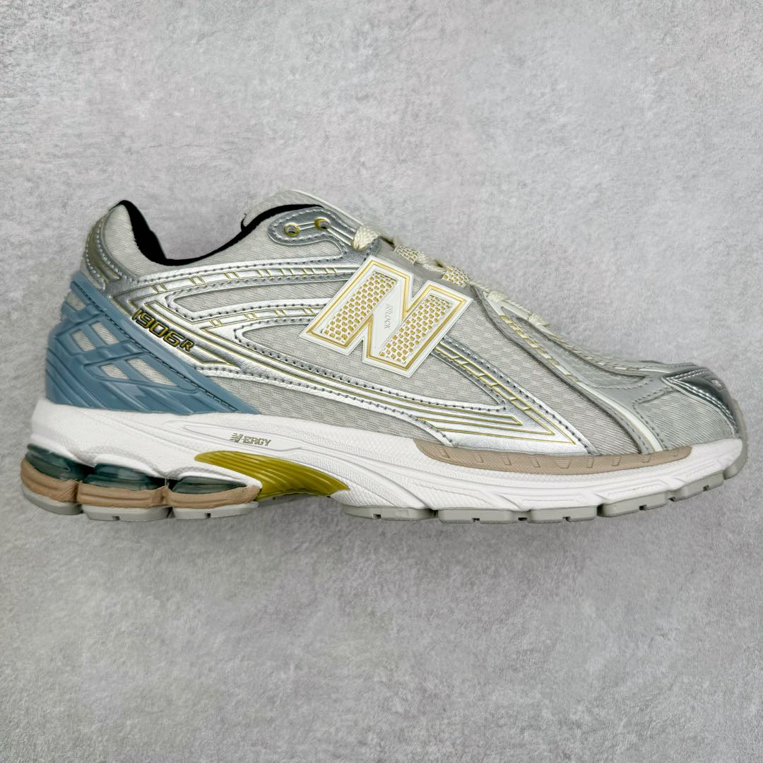＃M3纯原 New Balance M1906R NB新百伦系列复古老爹风休闲运动慢跑鞋 日韩出口特供订单 全网最全配色 配套商长期套现长期补货 全新货品 正常出厂触屏不到的单价 超级跑量款 全套原楦原纸板原厂数据开发 进口三明治网面 原装进口翻毛皮料正确绒感卡色 正确中底拉帮中底网布细节 采用轻质牛剖革拼接透气网眼衬垫织物鞋面材质 T-Beam大底提供足步弓支撑 保持步态稳定 后跟搭载外露缓震胶 鞋身整体以各种深浅不一的灰色覆盖 鞋头以淡蓝色调装饰 网眼衬垫通过不规律的色块实现做旧的美感 泛黄的鞋底更是进一步增添了复古气息 尺码：36 37 37.5 38 38.5 39.5 40 40.5 41.5 42 42.5 43 44 45-选品中心