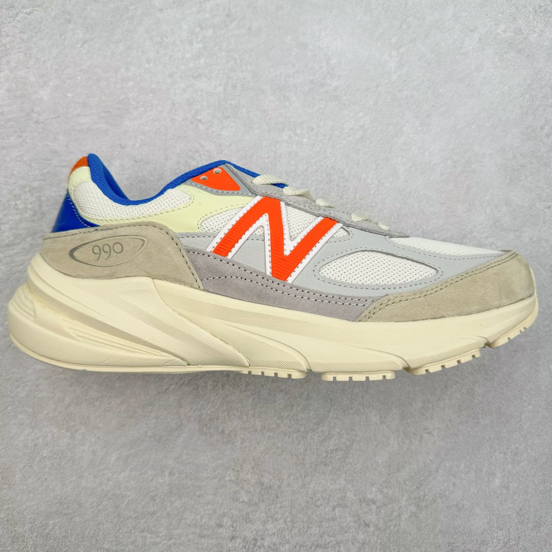 图片[4]-＃K版纯原 New Balance M990GL6 新百伦NB990V6 第六代总统复古慢跑鞋 这是一双极具现代感设计的复古跑鞋 990v6 鞋面大部分面积依旧采用麂皮和织物材质覆盖 从各种细节上看也还是有点 990v5 的影子 但相比 990v5 990v6 鞋面各种材质的拼接会更加复杂 这次 990v6 最大的改变相信大家应该也发现了 就是看上去貌似比 990v4 和 990v5 两代鞋款加起来还要厚的鞋底 其实这是 New Balance 首次采用的三重缓震组合鞋底 除了之前就有的 ABZORB 缓震科技和 ENCAP 中底 这次新加入了 FuelCell 缓震科技 看来舒适度和增高度 都要更上一层楼呀 990v6 的侧标 Logo 设计少见地没有印在绒面皮革上 而是置于网眼面料以及横跨鞋身的皮革织带之上 同时鞋舌上的标签设计并没有延用此前 990v4 和 990v5 采用的样式设计 而是采用了一种新的类似于三角徽章的设计 所以对于鞋款上的更新变化 既有延续经典的设计 也有创新性的改变 尺码：36 37 37.5 38 38.5 39 40 40.5 41.5 42 42.5 43 44 44.5 45-选品中心
