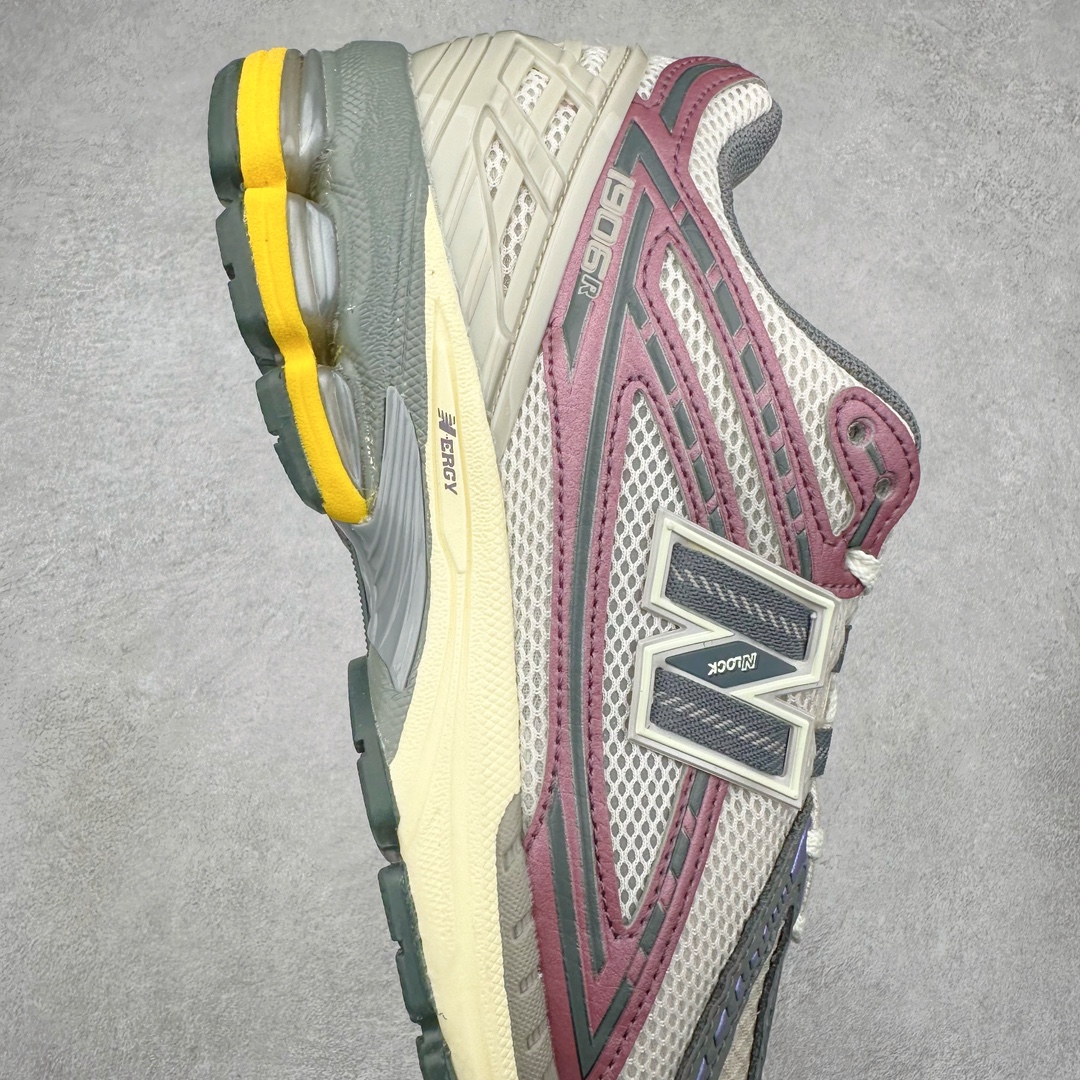 图片[6]-＃M3纯原 New Balance M1906R NB新百伦系列复古老爹风休闲运动慢跑鞋 日韩出口特供订单 全网最全配色 配套商长期套现长期补货 全新货品 正常出厂触屏不到的单价 超级跑量款 全套原楦原纸板原厂数据开发 进口三明治网面 原装进口翻毛皮料正确绒感卡色 正确中底拉帮中底网布细节 采用轻质牛剖革拼接透气网眼衬垫织物鞋面材质 T-Beam大底提供足步弓支撑 保持步态稳定 后跟搭载外露缓震胶 鞋身整体以各种深浅不一的灰色覆盖 鞋头以淡蓝色调装饰 网眼衬垫通过不规律的色块实现做旧的美感 泛黄的鞋底更是进一步增添了复古气息 尺码：36 37 37.5 38 38.5 39.5 40 40.5 41.5 42 42.5 43 44 45-选品中心