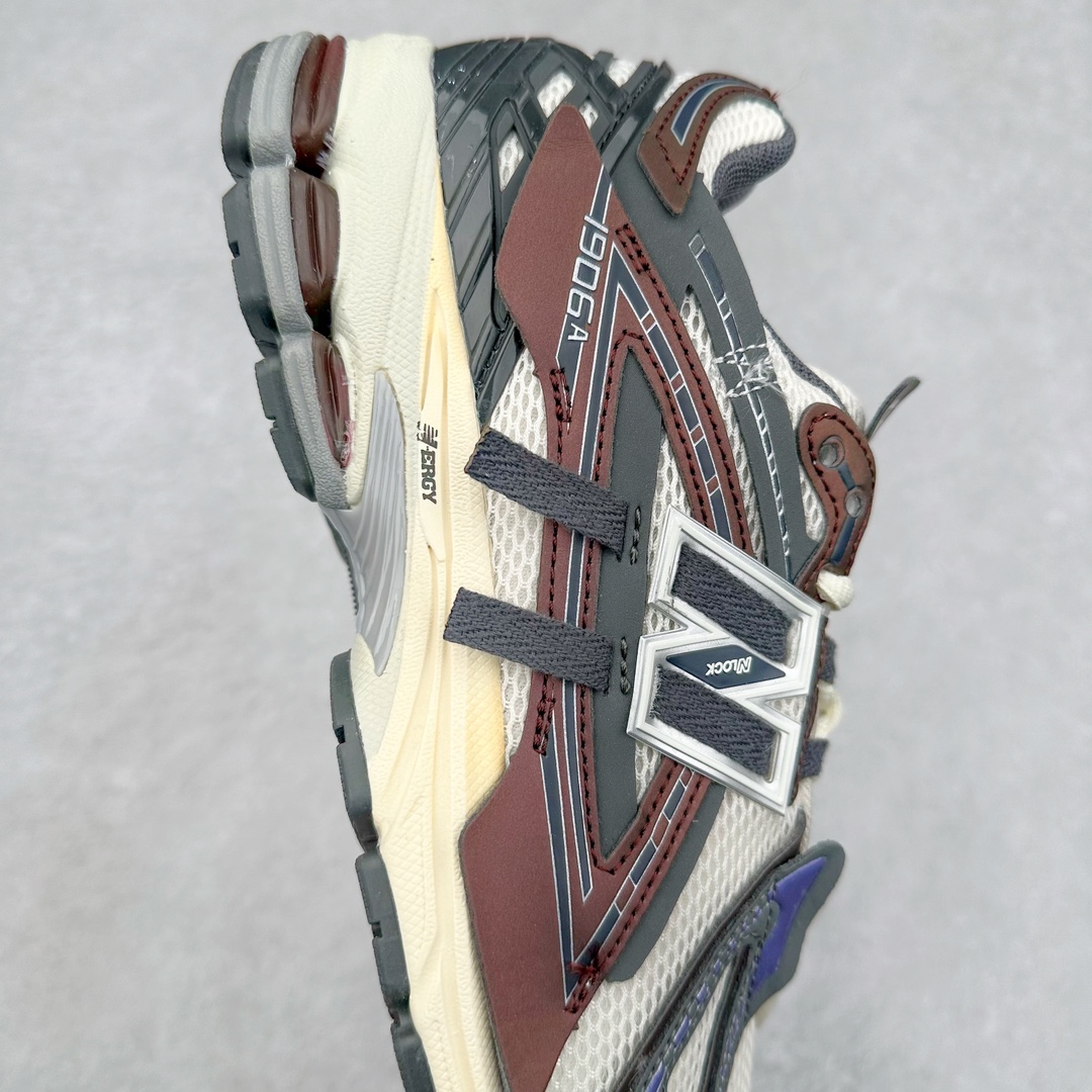 图片[6]-＃M3纯原 New Balance M1906R NB新百伦系列复古老爹风休闲运动慢跑鞋 日韩出口特供订单 全网最全配色 配套商长期套现长期补货 全新货品 正常出厂触屏不到的单价 超级跑量款 全套原楦原纸板原厂数据开发 进口三明治网面 原装进口翻毛皮料正确绒感卡色 正确中底拉帮中底网布细节 采用轻质牛剖革拼接透气网眼衬垫织物鞋面材质 T-Beam大底提供足步弓支撑 保持步态稳定 后跟搭载外露缓震胶 鞋身整体以各种深浅不一的灰色覆盖 鞋头以淡蓝色调装饰 网眼衬垫通过不规律的色块实现做旧的美感 泛黄的鞋底更是进一步增添了复古气息 尺码：36 37 37.5 38 38.5 39.5 40 40.5 41.5 42 42.5 43 44 45-选品中心