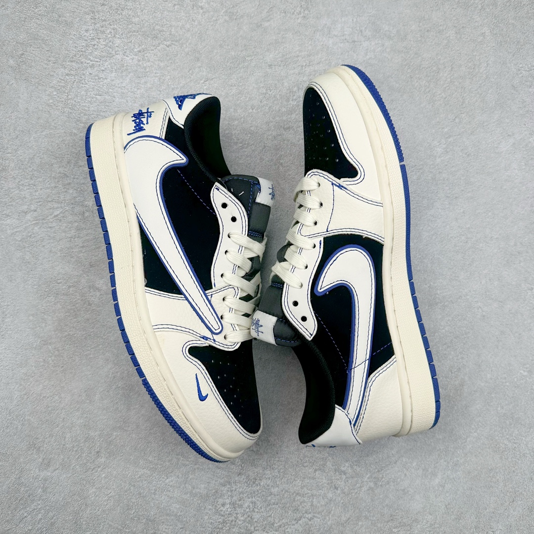 图片[3]-TS x Air Jordan AJ1 Low 倒钩低帮联名定制配色 SJ2068-113 原厂内置气垫魔块 A模大底 头层小牛皮 鞋舌AJ原厂专用牛津布+AJ专用反口珍珠布+原厂无杂质高弹内里海棉+特殊封边弹力鞋带 尺码：36 36.5 37.5 38 38.5 39 40 40.5 41 42 42.5 43 44 44.5 45 46 47.5-选品中心