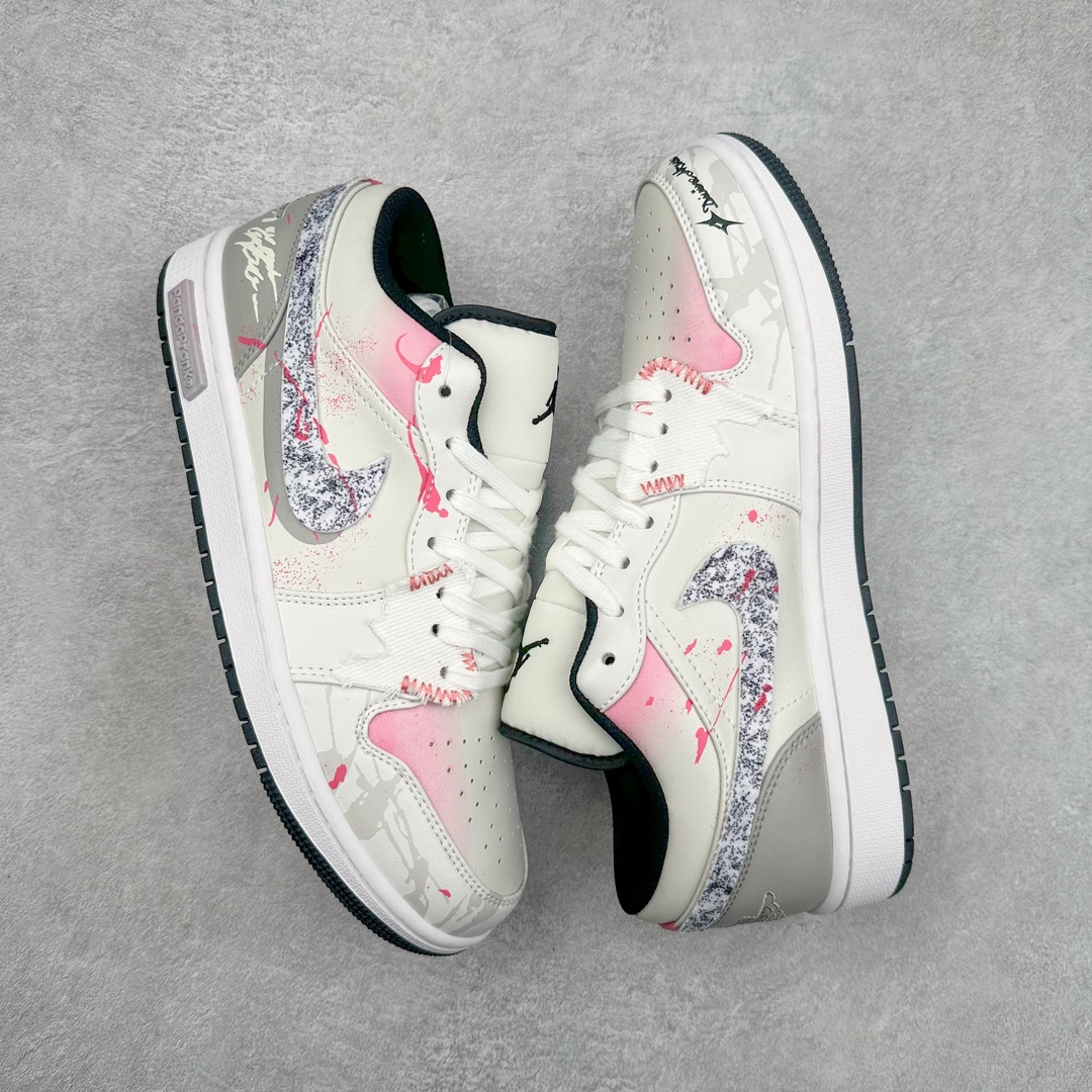 图片[3]-Air Jordan AJ1 Low 低帮系列定制配色 553558-132 原厂内置气垫魔块 A模大底 头层小牛皮 鞋舌AJ原厂专用牛津布+AJ专用反口珍珠布+原厂无杂质高弹内里海棉+特殊封边弹力鞋带 尺码：36 36.5 37.5 38 38.5 39 40 40.5 41 42 42.5 43 44 44.5 45 46-选品中心