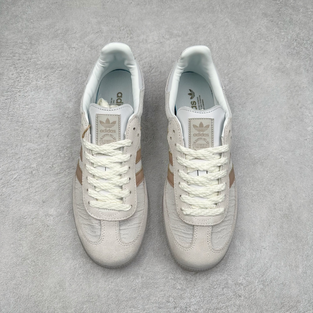 图片[2]-AD Original Samba OG 复古经典轻便板鞋 JP5674 这款桑巴鞋展示了高质量的工艺 带有装饰的超锁缝制和无缝的手感 柔软、柔软的皮革造型和标志性的3条纹完成了精致的外观 正规合身鞋带 鞋面上有绒面鞋垫 橡胶鞋底 享受正畸套筒软感 自50年代首次亮相以来就一直在赢得粉丝的青睐 尺码：36 36.5 37.5 38 38.5 39 40 40.5 41 42 42.5 43 44 44.5 45-选品中心