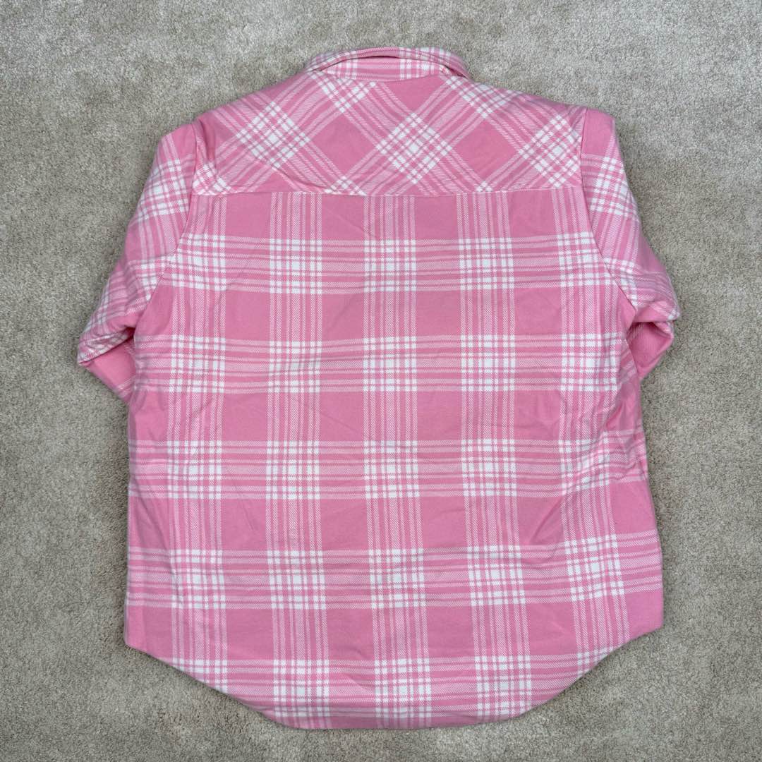 图片[3]-＃GD广顶 MIU MIU缪缪 FW22 格纹单排扣休闲衬衫式夹克 粉色权志龙张元英等明星多次上身 面料定织100%棉格纹面料 logo处材质采用定制梭织面料 整件衣服正面、后幅、下摆、侧缝、口袋全部对格做法 非常复杂废料 仅裁床就裁了七八次 内里填充300克90白鸭绒（假1赔10）里布采用铜氨纤维材质 原版版型原汁原味 尺码：38 40 42 44-选品中心
