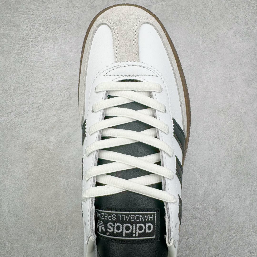 图片[4]-＃S2纯原 AD Originals Handball SPZL 手球运动员系列百搭休闲运动板鞋 IE3403 口碑大厂出品 品控大底版型不断改良更新 原厂皮料 原装过验内外标加持 全套原纸板楦头开发 确保原汁原味 完美呈现桑巴版型 一比一鞋头弧度高度鞋身弧度 数据细节工艺流程均保持一致 这款来自阿迪达斯的这款HANDBALL SPZL前身是一双手球运动鞋 这一次拿来复刻 所以鞋面的主要色彩选用了黑色 鞋面外侧除了Spezial字母之外还有三叶草标志 Handball SPZL作为复古手球训练鞋与作为室内足球鞋的Samba有着异曲同工之处 但是质感更为出众的鞋身以及丰富的配色选择比起Samba来讲可以说是更胜一筹了 尺码：36 36⅔ 37⅓ 38 38⅔ 39⅓ 40 40⅔ 41⅓ 42 42⅔ 43⅓ 44 45-选品中心