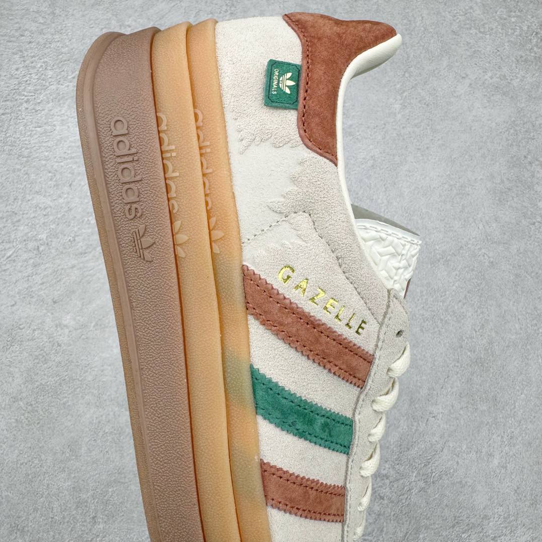 图片[6]-＃CS纯原 AD Originals Gazelle Bold W 羚羊松糕系列复古百搭厚底增高低帮休闲运动板鞋 IG3685 新的一年就要换新的打扮啦！除了设定变美、健身、减肥等目标外，你已经可以利用鞋子来“偷偷改善身材比例”的愿望了！ 因为有一句话。身高不够。鞋子来凑~赶快入手以下各大运动品牌最新推出的“厚底增高运动鞋”吧。 是最好穿最百搭的长腿神器。 重点是……不仅价格不错～鞋子也不错啊！Originals的Gazelle Bold鞋款打造出「超厚底版本」！延续流线鞋型、经典麂皮材质、白色三条线和侧面烫金标志的复古外型，奶油白鞋底高度直接乘3，出门搭上它，保证一路步步高升。尺码：36 36⅔ 37⅓ 38 38⅔ 39⅓ 40-选品中心