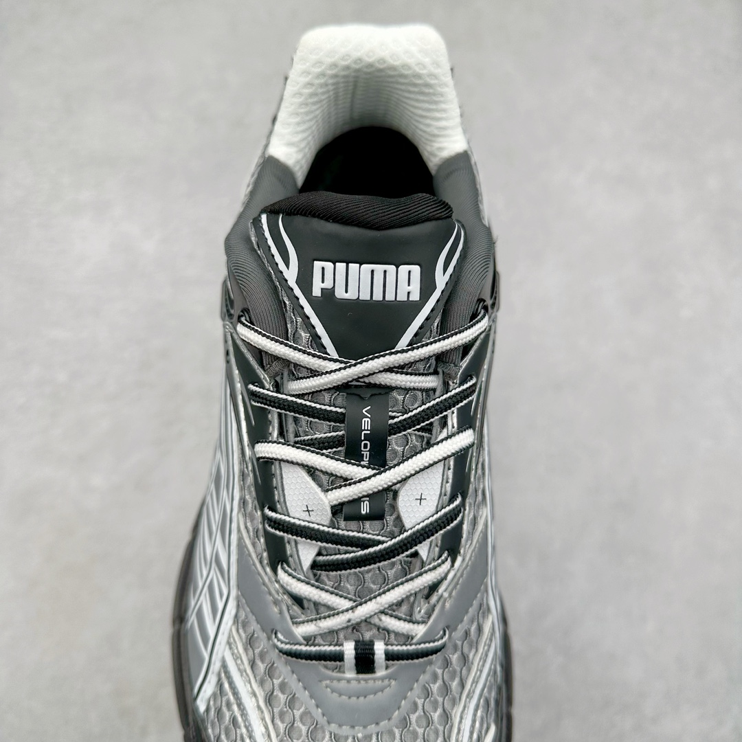 图片[5]-PUMA Velophasis 舒适潮流防滑低帮老爹鞋 全球知名运动品牌彪马推出全新鞋款VELOPHASIS，以千禧年代的无尽创意演绎PUMA复合型运动鞋款，引领复古美学新风尚。全新鞋款VELOPHASIS从PUMA品牌历史档案中千禧时代极具标志性的COMPLETE鞋型中汲取灵感，该系列专为跑步运动而生，推动了包括iCELL、e+CELL以及EverRide在内的多项具有革命代表性的品牌技术发展，至今仍造福世界各地的跑者。全新鞋款VELOPHASIS在此基础之上，寄栖于PUMA的设计愿景，借由Y2K的美学视觉语言，解码潮流基因，碰撞无限可能。全新鞋款VELOPHASIS的设计充分融合了来自千禧年代与当今时代的精髓。鞋面采用不对称设计，以全新材料重塑千禧年代感的设计部件。蜂窝式网眼布、纹理拼接和大胆醒目的造型均旨在致敬COMPLETE系列的经典风格。尺码：36 36.5 37.5 38 38.5 39 40 40.5 41 42 42.5 43 44 44.5 45-选品中心