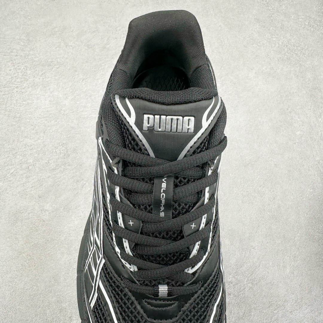图片[5]-PUMA Velophasis 舒适潮流防滑低帮老爹鞋 全球知名运动品牌彪马推出全新鞋款VELOPHASIS，以千禧年代的无尽创意演绎PUMA复合型运动鞋款，引领复古美学新风尚。全新鞋款VELOPHASIS从PUMA品牌历史档案中千禧时代极具标志性的COMPLETE鞋型中汲取灵感，该系列专为跑步运动而生，推动了包括iCELL、e+CELL以及EverRide在内的多项具有革命代表性的品牌技术发展，至今仍造福世界各地的跑者。全新鞋款VELOPHASIS在此基础之上，寄栖于PUMA的设计愿景，借由Y2K的美学视觉语言，解码潮流基因，碰撞无限可能。全新鞋款VELOPHASIS的设计充分融合了来自千禧年代与当今时代的精髓。鞋面采用不对称设计，以全新材料重塑千禧年代感的设计部件。蜂窝式网眼布、纹理拼接和大胆醒目的造型均旨在致敬COMPLETE系列的经典风格。尺码：36 36.5 37.5 38 38.5 39 40 40.5 41 42 42.5 43 44 44.5 45-选品中心