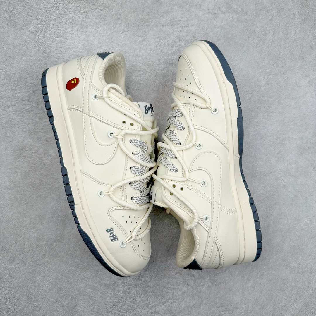 图片[3]-NK Dunk Low 定制配色 JJ5688-100 大厂出品 极力推荐 原装头层材料 独家版型蒸餾加工帶來的是更好的视觉和脚感体验大厂纯原品质出货 清洁度 电绣工艺 皮料切割干净无任何毛边 细节完美 尺码：36 36.5 37.5 38 38.5 39 40 40.5 41 42 42.5 43 44 44.5 45 46 47.5-选品中心