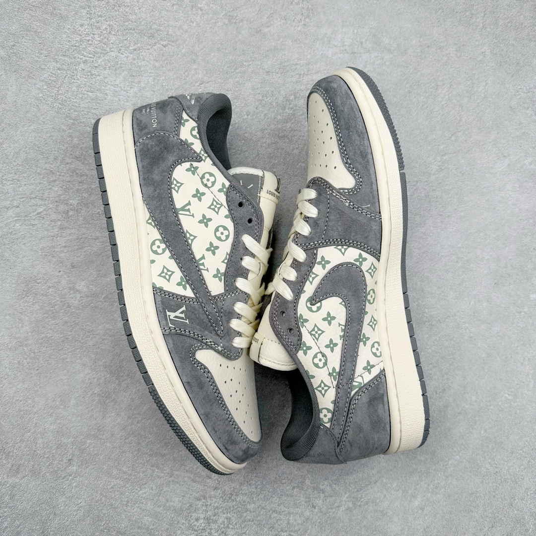 图片[3]-TS x Air Jordan AJ1 Low 倒钩低帮联名定制配色 SJ2068-001 原厂内置气垫魔块 A模大底 头层小牛皮 鞋舌AJ原厂专用牛津布+AJ专用反口珍珠布+原厂无杂质高弹内里海棉+特殊封边弹力鞋带 尺码：36 36.5 37.5 38 38.5 39 40 40.5 41 42 42.5 43 44 44.5 45 46 47.5-选品中心