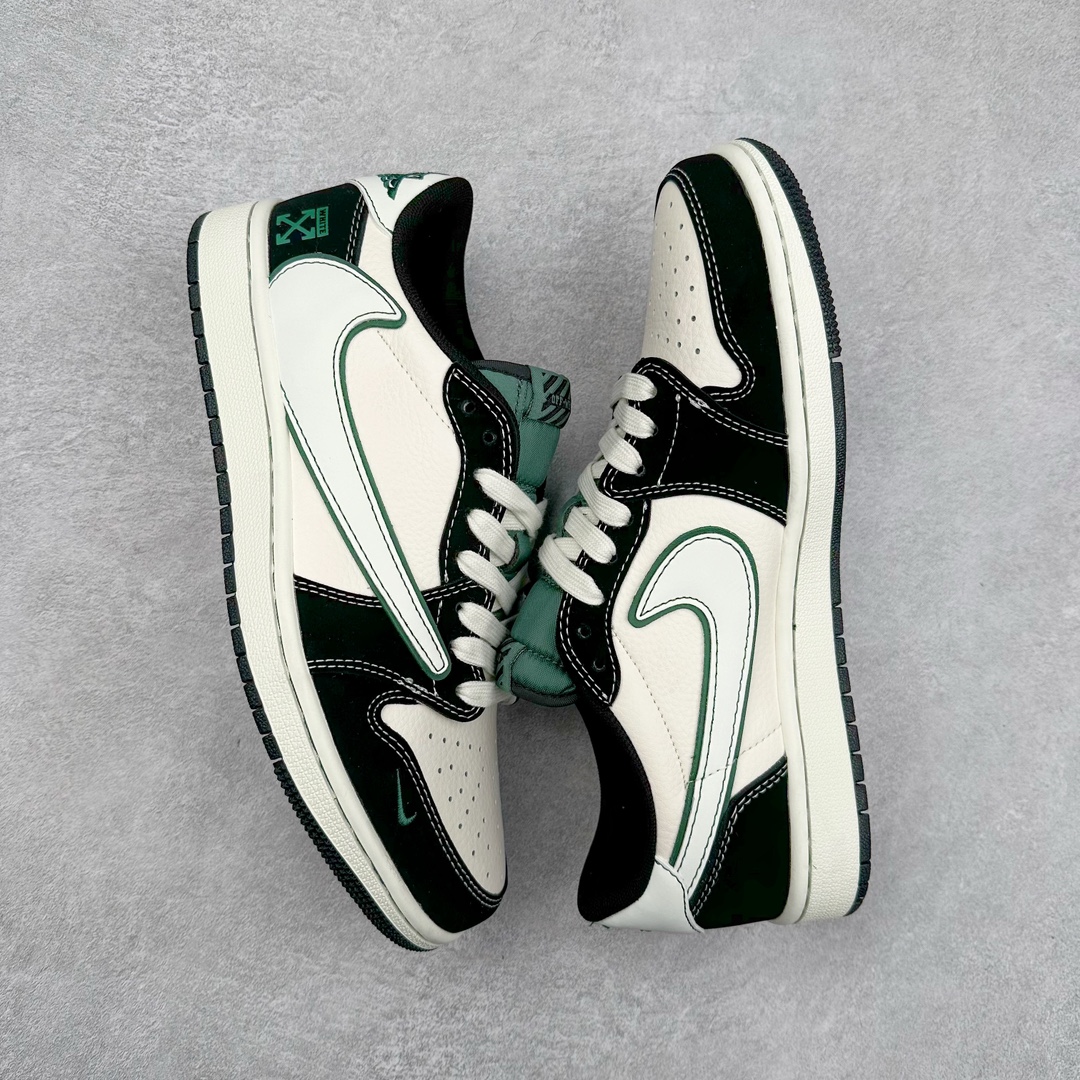 图片[3]-TS x Air Jordan AJ1 Low 倒钩低帮联名定制配色 SJ2068-114 原厂内置气垫魔块 A模大底 头层小牛皮 鞋舌AJ原厂专用牛津布+AJ专用反口珍珠布+原厂无杂质高弹内里海棉+特殊封边弹力鞋带 尺码：36 36.5 37.5 38 38.5 39 40 40.5 41 42 42.5 43 44 44.5 45 46 47.5-选品中心