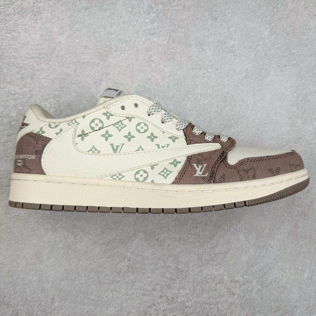 TS x Air Jordan AJ1 Low 倒钩低帮联名定制配色 SJ2068-105 原厂内置气垫魔块 A模大底 头层小牛皮 鞋舌AJ原厂专用牛津布+AJ专用反口珍珠布+原厂无杂质高弹内里海棉+特殊封边弹力鞋带 尺码：36 36.5 37.5 38 38.5 39 40 40.5 41 42 42.5 43 44 44.5 45 46 47.5-选品中心