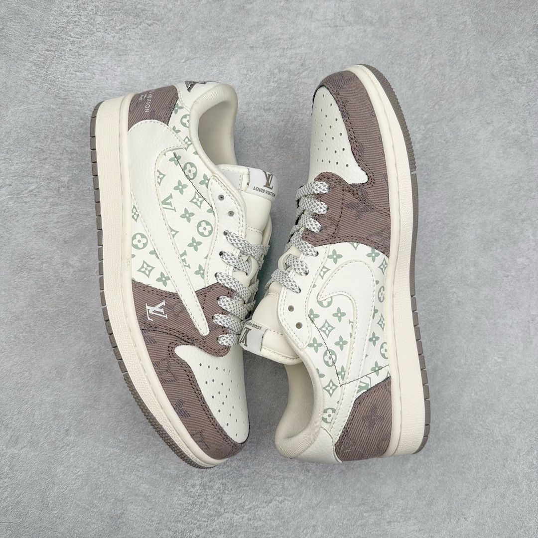 图片[3]-TS x Air Jordan AJ1 Low 倒钩低帮联名定制配色 SJ2068-105 原厂内置气垫魔块 A模大底 头层小牛皮 鞋舌AJ原厂专用牛津布+AJ专用反口珍珠布+原厂无杂质高弹内里海棉+特殊封边弹力鞋带 尺码：36 36.5 37.5 38 38.5 39 40 40.5 41 42 42.5 43 44 44.5 45 46 47.5-选品中心