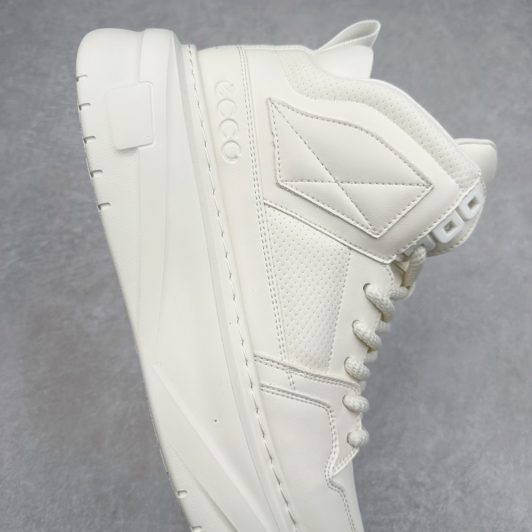 图片[6]-ECCO爱步防滑高帮鞋子男款 黑白简约耐磨休闲鞋 柔酷周年系列创新新品 甄选品质牛皮鞋面，轻盈柔韧 具有良好透气性 舒适耐穿 简约系带设计，可自由调节松紧 贴合脚型 直接注塑的PU鞋底，轻盈柔韧 防滑耐磨 核心科技 高帮风潮 率性出街 时尚通勤 假日随享 尺码：38 39 40 41 42 43 44（皮鞋码）-选品中心