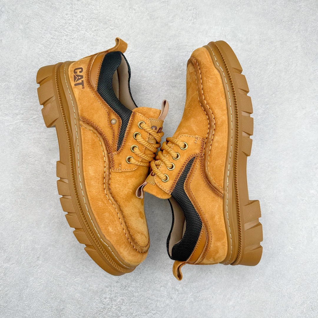 图片[3]-＃特价福利 CAT/卡特 硬汉推土机品牌 Tramp Hike Low 户外休闲低帮男鞋 广东中山代工厂原产楦型 台产耐磨麂皮材质# 手工缝线固特异缝制工艺# 轻量柔韧橡胶防滑大底# 正确原盒包装吊牌# 完全还原ZP工艺❗徒步旅行者百搭休闲旅游休闲鞋 全套官网统一包装 今年冬季防寒户外专用 日常随意搭配 型男必备 尺码：39 40 41 42 43 44 注意：比运动鞋偏大一码-选品中心