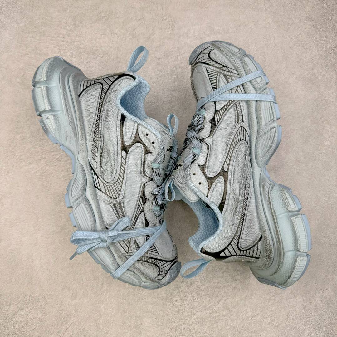 图片[3]-＃OG纯原 BALENCIAGA 3XL Sneakers 巴黎世家十代网布系带低帮走秀复古老爹鞋 黑色闪钻 全套原纸板楦头开发 最原汁原味的灵魂版型 全鞋荧光划线卡点 胶水把控整洁度追求极致完美 每一双都是工艺品 多重QC质检 超越公司货的品控标准 实实在在的免检产品 原盒原配 正确字体电绣 粗细、位置、大小正确 侧边TPU 透气孔匹配意产原版 正确分离大底 TPU软底 原版一致大底LOGO 立体感十足 原厂皮料水洗做旧 采购原厂网纱 不含皮革 网布材料和聚氨酯 磨损效果 鞋头边缘和后帮 Balenciaga 徽标 鞋面和后跟凸印尺码 鞋舌 3XL 橡胶品牌标识和反光细节 鞋帮拉袢和鞋舌拉祥 配反光细节 备用鞋带在鞋履前侧 可在穿着前取下 便于不同造型搭配 正常尺码 尺码：35 36 37 38 39 40 41 42 43 44 45 46-选品中心