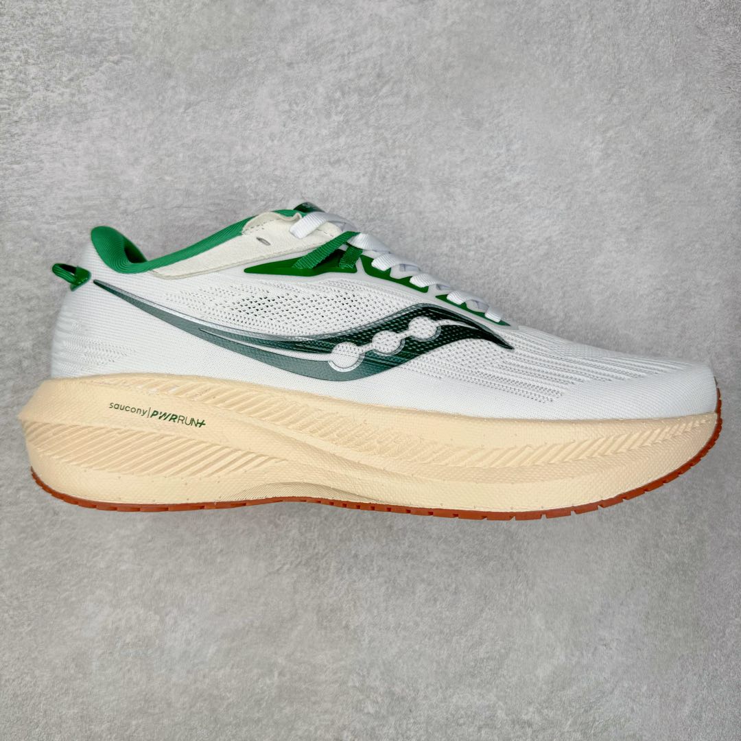 ＃GX纯原 Saucony Triumph 21 索康尼胜利21代旗舰级缓震型跑鞋 性能相比前几代再升级：鞋面采用全新升级的工学网设计 贴合脚部更透气 中底部分使用最新的PWRRUN+材质 搭配PWRRUN+鞋垫使中底的大幅加厚 10mm坡差进一步提供缓震、回弹性能 内底则采用了FORMFIT动态适应系统 动态契合脚型 提升包裹性和舒适性 提供更卓越的动态回馈体验 XT-900橡胶大底 可提供良好的抓地力和较强抗磨性能 尺码：35.5 36 36.5 37.5 38 38.5 39 40 40.5 41 42 42.5 43 44 44.5 45 46-选品中心