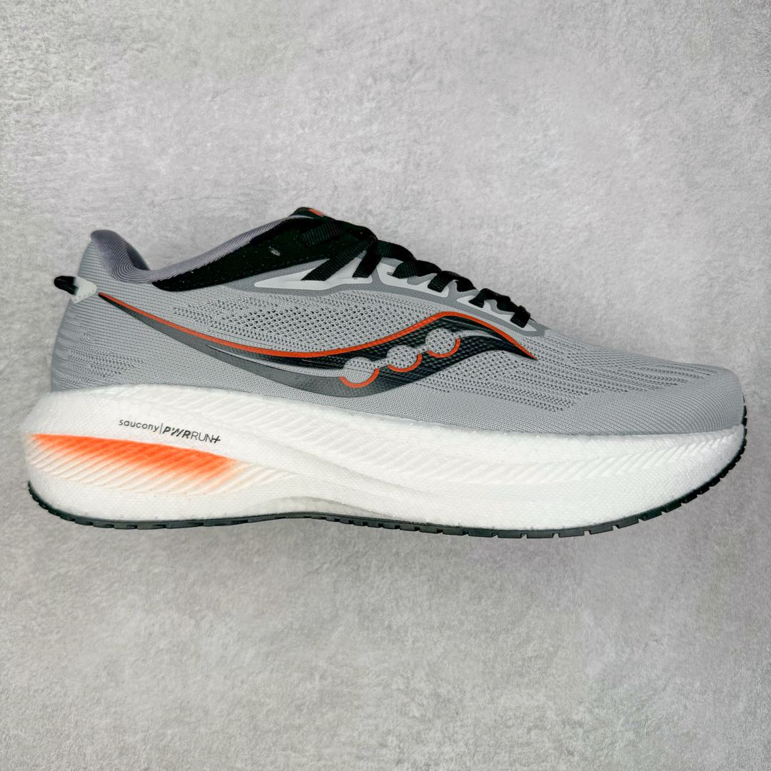 ＃GX纯原 Saucony Triumph 21 索康尼胜利21代旗舰级缓震型跑鞋 性能相比前几代再升级：鞋面采用全新升级的工学网设计 贴合脚部更透气 中底部分使用最新的PWRRUN+材质 搭配PWRRUN+鞋垫使中底的大幅加厚 10mm坡差进一步提供缓震、回弹性能 内底则采用了FORMFIT动态适应系统 动态契合脚型 提升包裹性和舒适性 提供更卓越的动态回馈体验 XT-900橡胶大底 可提供良好的抓地力和较强抗磨性能 尺码：35.5 36 36.5 37.5 38 38.5 39 40 40.5 41 42 42.5 43 44 44.5 45 46-选品中心
