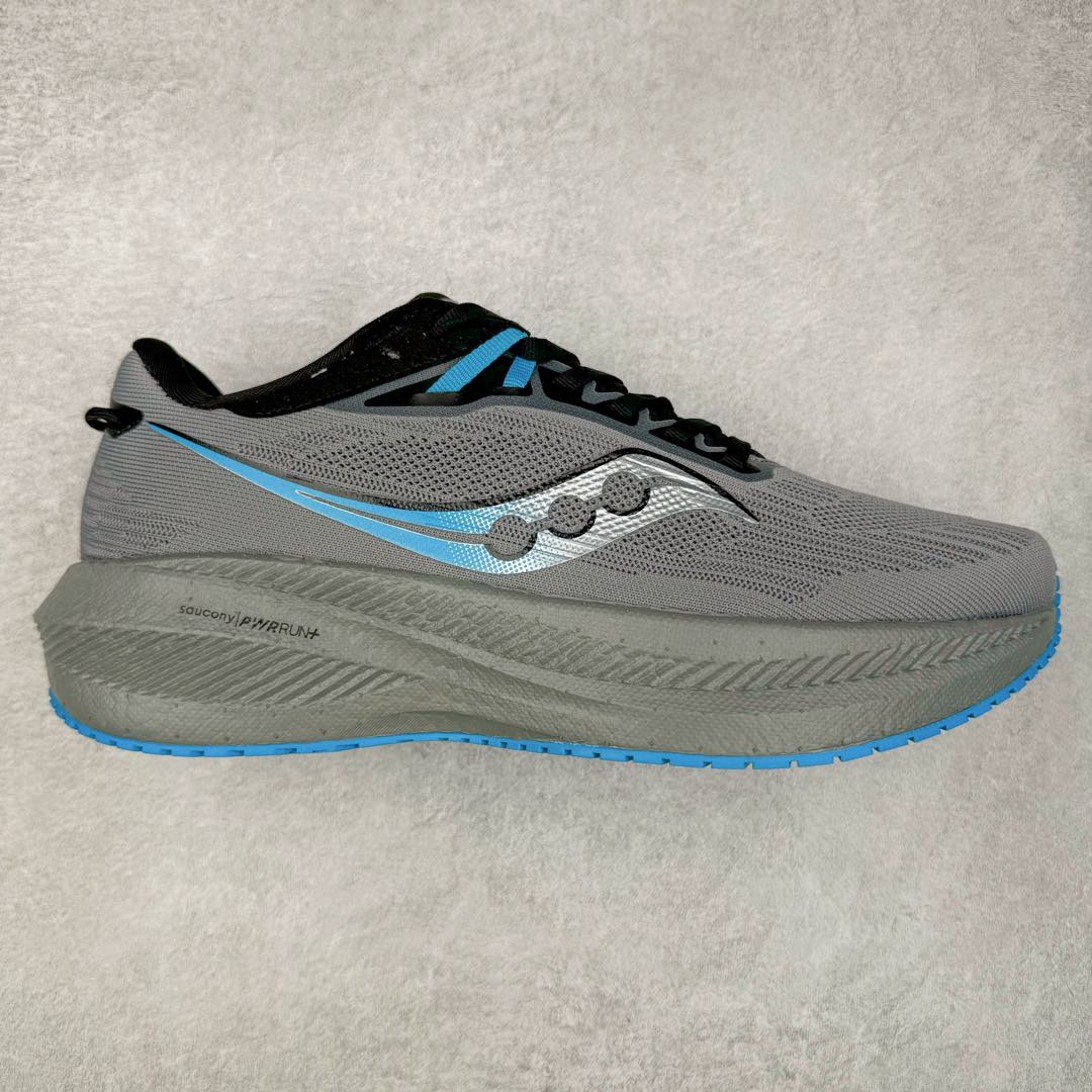 ＃GX纯原 Saucony Triumph 21 索康尼胜利21代旗舰级缓震型跑鞋 性能相比前几代再升级：鞋面采用全新升级的工学网设计 贴合脚部更透气 中底部分使用最新的PWRRUN+材质 搭配PWRRUN+鞋垫使中底的大幅加厚 10mm坡差进一步提供缓震、回弹性能 内底则采用了FORMFIT动态适应系统 动态契合脚型 提升包裹性和舒适性 提供更卓越的动态回馈体验 XT-900橡胶大底 可提供良好的抓地力和较强抗磨性能 尺码：35.5 36 36.5 37.5 38 38.5 39 40 40.5 41 42 42.5 43 44 44.5 45 46-选品中心