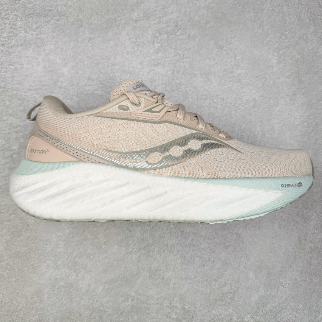 ＃GX纯原 Saucony Triumph 21 索康尼胜利21代旗舰级缓震型跑鞋 性能相比前几代再升级：鞋面采用全新升级的工学网设计 贴合脚部更透气 中底部分使用最新的PWRRUN+材质 搭配PWRRUN+鞋垫使中底的大幅加厚 10mm坡差进一步提供缓震、回弹性能 内底则采用了FORMFIT动态适应系统 动态契合脚型 提升包裹性和舒适性 提供更卓越的动态回馈体验 XT-900橡胶大底 可提供良好的抓地力和较强抗磨性能 尺码：35.5 36 36.5 37.5 38 38.5 39 40 40.5 41 42 42.5 43 44 44.5 45 46-选品中心