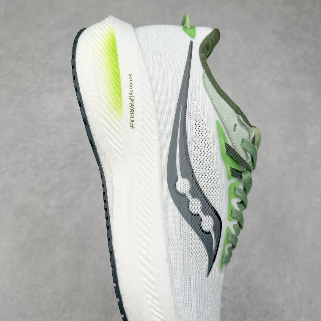 图片[6]-＃GX纯原 Saucony Triumph 21 索康尼胜利21代旗舰级缓震型跑鞋 性能相比前几代再升级：鞋面采用全新升级的工学网设计 贴合脚部更透气 中底部分使用最新的PWRRUN+材质 搭配PWRRUN+鞋垫使中底的大幅加厚 10mm坡差进一步提供缓震、回弹性能 内底则采用了FORMFIT动态适应系统 动态契合脚型 提升包裹性和舒适性 提供更卓越的动态回馈体验 XT-900橡胶大底 可提供良好的抓地力和较强抗磨性能 尺码：35.5 36 36.5 37.5 38 38.5 39 40 40.5 41 42 42.5 43 44 44.5 45 46-选品中心