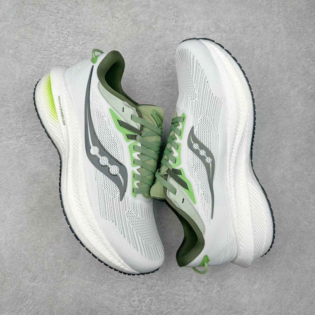 图片[3]-＃GX纯原 Saucony Triumph 21 索康尼胜利21代旗舰级缓震型跑鞋 性能相比前几代再升级：鞋面采用全新升级的工学网设计 贴合脚部更透气 中底部分使用最新的PWRRUN+材质 搭配PWRRUN+鞋垫使中底的大幅加厚 10mm坡差进一步提供缓震、回弹性能 内底则采用了FORMFIT动态适应系统 动态契合脚型 提升包裹性和舒适性 提供更卓越的动态回馈体验 XT-900橡胶大底 可提供良好的抓地力和较强抗磨性能 尺码：35.5 36 36.5 37.5 38 38.5 39 40 40.5 41 42 42.5 43 44 44.5 45 46-选品中心