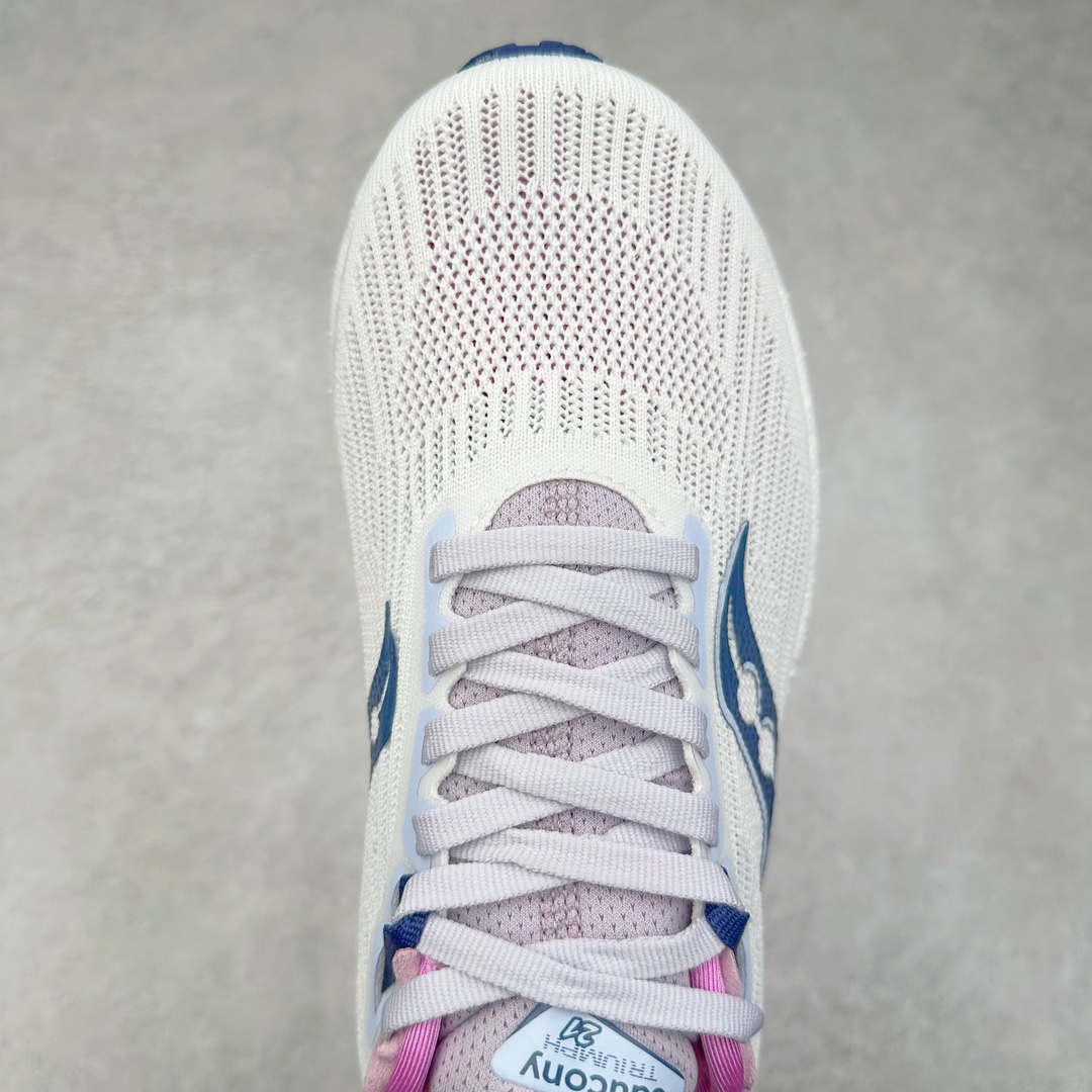 图片[4]-＃GX纯原 Saucony Triumph 21 索康尼胜利21代旗舰级缓震型跑鞋 性能相比前几代再升级：鞋面采用全新升级的工学网设计 贴合脚部更透气 中底部分使用最新的PWRRUN+材质 搭配PWRRUN+鞋垫使中底的大幅加厚 10mm坡差进一步提供缓震、回弹性能 内底则采用了FORMFIT动态适应系统 动态契合脚型 提升包裹性和舒适性 提供更卓越的动态回馈体验 XT-900橡胶大底 可提供良好的抓地力和较强抗磨性能 尺码：35.5 36 36.5 37.5 38 38.5 39 40 40.5 41 42 42.5 43 44 44.5 45 46-选品中心