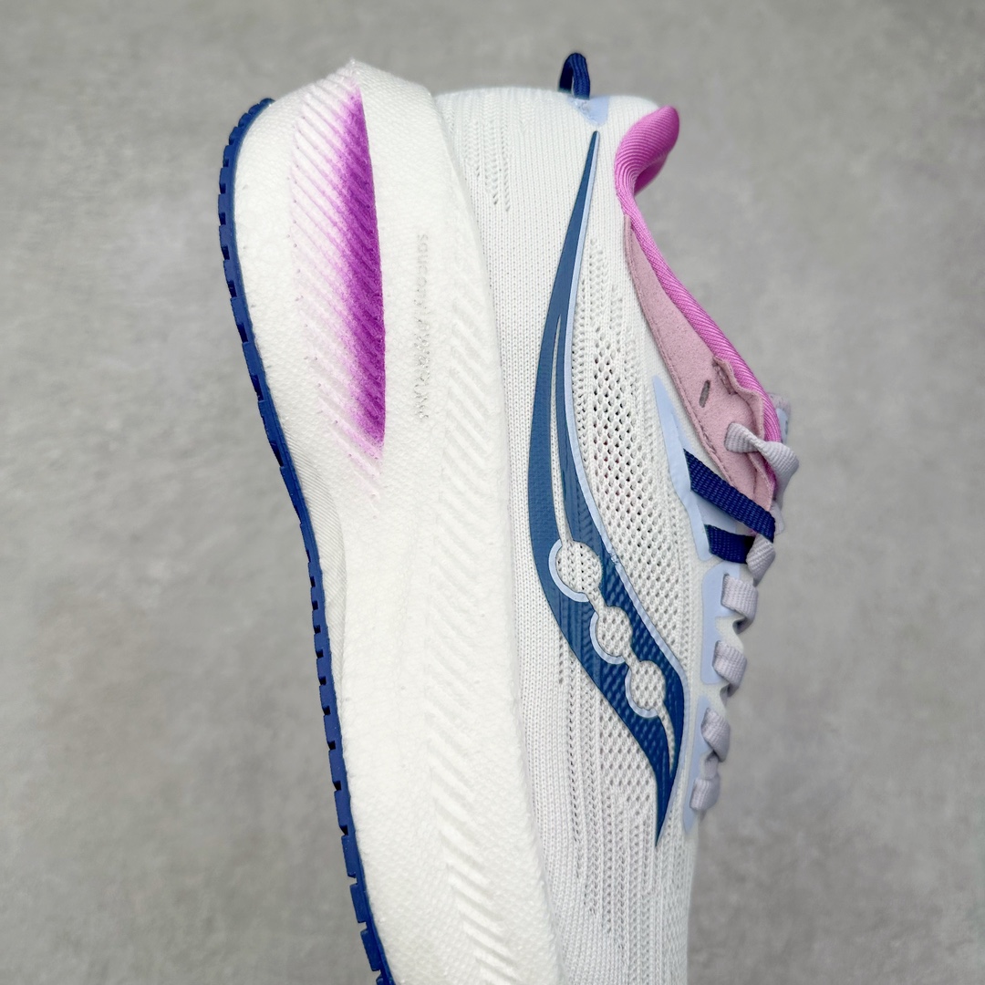 图片[6]-＃GX纯原 Saucony Triumph 21 索康尼胜利21代旗舰级缓震型跑鞋 性能相比前几代再升级：鞋面采用全新升级的工学网设计 贴合脚部更透气 中底部分使用最新的PWRRUN+材质 搭配PWRRUN+鞋垫使中底的大幅加厚 10mm坡差进一步提供缓震、回弹性能 内底则采用了FORMFIT动态适应系统 动态契合脚型 提升包裹性和舒适性 提供更卓越的动态回馈体验 XT-900橡胶大底 可提供良好的抓地力和较强抗磨性能 尺码：35.5 36 36.5 37.5 38 38.5 39 40 40.5 41 42 42.5 43 44 44.5 45 46-选品中心