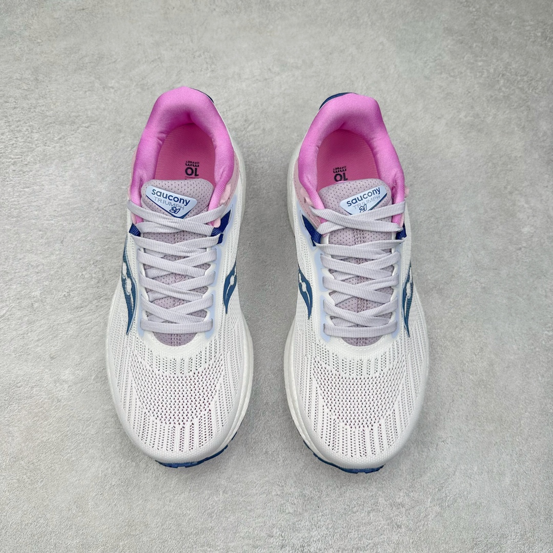 图片[2]-＃GX纯原 Saucony Triumph 21 索康尼胜利21代旗舰级缓震型跑鞋 性能相比前几代再升级：鞋面采用全新升级的工学网设计 贴合脚部更透气 中底部分使用最新的PWRRUN+材质 搭配PWRRUN+鞋垫使中底的大幅加厚 10mm坡差进一步提供缓震、回弹性能 内底则采用了FORMFIT动态适应系统 动态契合脚型 提升包裹性和舒适性 提供更卓越的动态回馈体验 XT-900橡胶大底 可提供良好的抓地力和较强抗磨性能 尺码：35.5 36 36.5 37.5 38 38.5 39 40 40.5 41 42 42.5 43 44 44.5 45 46-选品中心