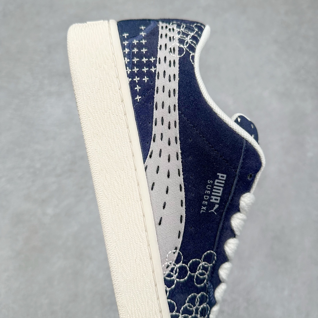 图片[6]-＃特价福利 PUMA SUEDE XL 彪马新款面包鞋男女同款复古休闲板鞋 鞋身通体采用细腻的麂皮材质 厚实柔软 质感出众 鞋侧保留PUMA标志性跑道图案 侧面与后跟点缀金属色PUMA LOGO 兼具辨识度与细节感 加厚鞋垫、饱满鞋舌 搭配加宽扁形鞋带 使得穿着感更加贴合与舒适 值得一提的是 本季SUEDE XL鞋款以黑色、红色及蓝色最为瞩目 经典黑的配色 在低调之余可轻松驾驭任何潮流风格造型 而高饱和度的配色 则是当之无愧的早春出街利器。货号： 395205 尺码：36 37 37.5 38 38.5 39 40 40.5 41 42 42.5 43 44 45-选品中心
