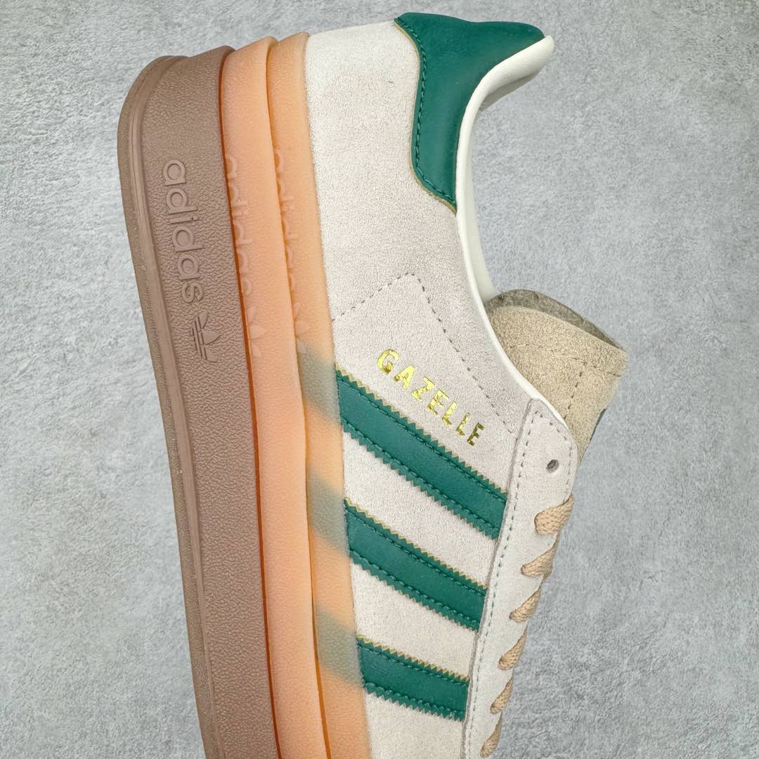 图片[6]-＃CS纯原 AD Originals Gazelle Bold W 羚羊松糕系列复古百搭厚底增高低帮休闲运动板鞋 ID7056 新的一年就要换新的打扮啦！除了设定变美、健身、减肥等目标外，你已经可以利用鞋子来“偷偷改善身材比例”的愿望了！ 因为有一句话。身高不够。鞋子来凑~赶快入手以下各大运动品牌最新推出的“厚底增高运动鞋”吧。 是最好穿最百搭的长腿神器。 重点是……不仅价格不错～鞋子也不错啊！Originals的Gazelle Bold鞋款打造出「超厚底版本」！延续流线鞋型、经典麂皮材质、白色三条线和侧面烫金标志的复古外型，奶油白鞋底高度直接乘3，出门搭上它，保证一路步步高升。尺码：36 36⅔ 37⅓ 38 38⅔ 39⅓ 40-选品中心