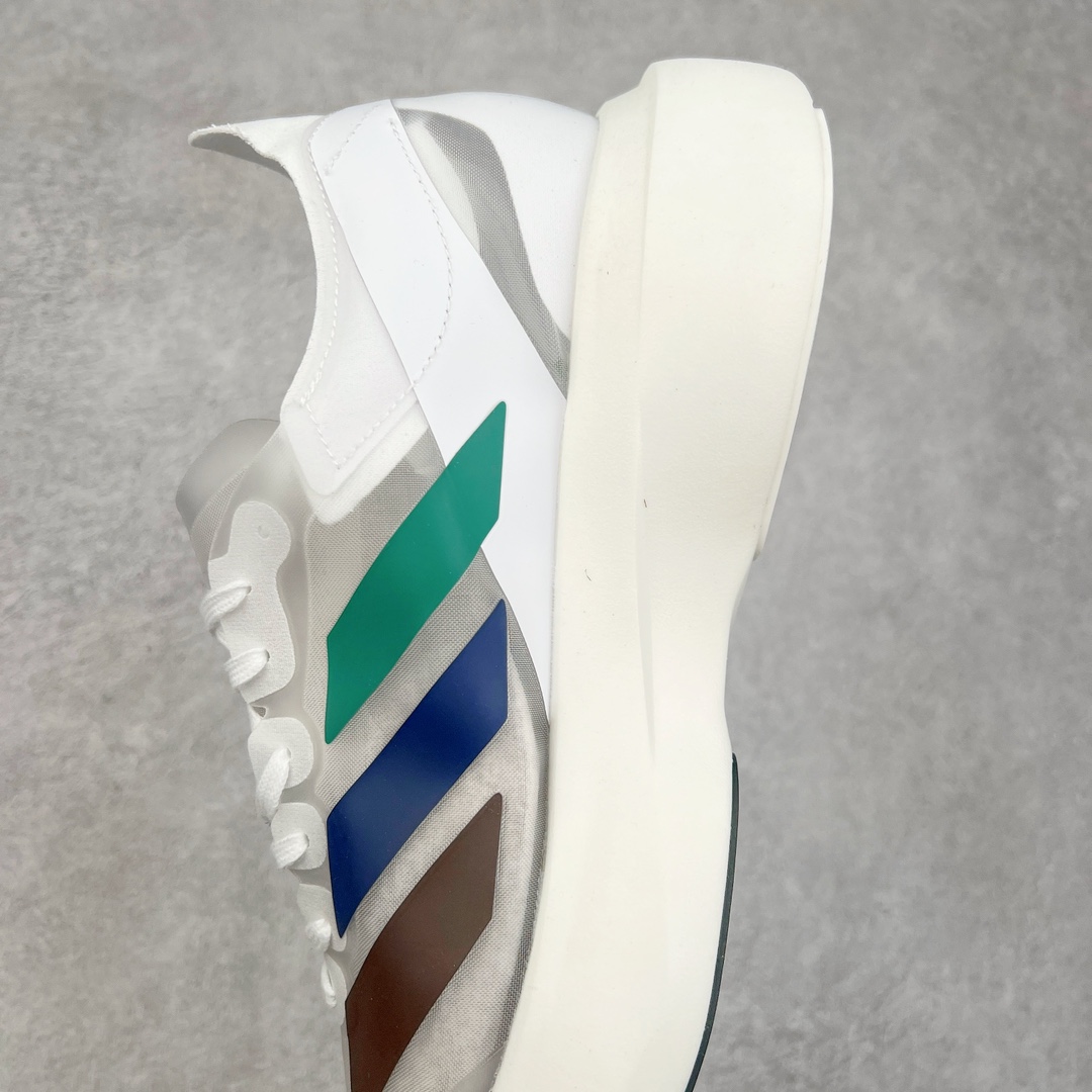 图片[7]-AD Adizero Eva SL M 零度进化版系列低帮轻便透气竞速休闲运动慢跑鞋 JQ3642 相信大家对去年 adidas 横空出世的「顶级超跑」adiZero Adios Pro EVO 1 记忆犹新！不仅登顶阿迪史上最轻跑鞋宝座，更在接下来的全球马拉松赛事中，持续书写着惊人成绩，被网友戏称新一代「阿迪神鞋」全网刷屏！极简设计语言与强烈速度感和存在感的鞋侧三线，让人过目不忘，特别种草！其中定位于中长跑训练的 adidas Adizero Evo SL，整体外观造型与 adiZero Adios Pro EVO 1 非常相似。中底配置方面搭载全掌 Lightstrike Pro，鞋面采用透气网面示人，契合日常训练鞋的定位，更加耐用。外底给到了马牌橡胶，及类似上代竞速旗舰 adidas Adizero Adios Pro 3 区域分布。整体看下来无论是外观的鲜明辨识度，还是配置的扎实程度都很顶。尺码：36 36⅔ 37⅓ 38 38⅔ 39⅓ 40 40⅔ 41⅓ 42 42⅔ 43⅓ 44 45-选品中心